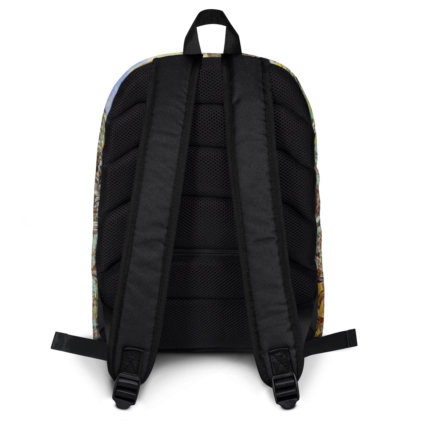 Front - Vincent van Gogh Backpack – Olive Trees in Artistic Harmony