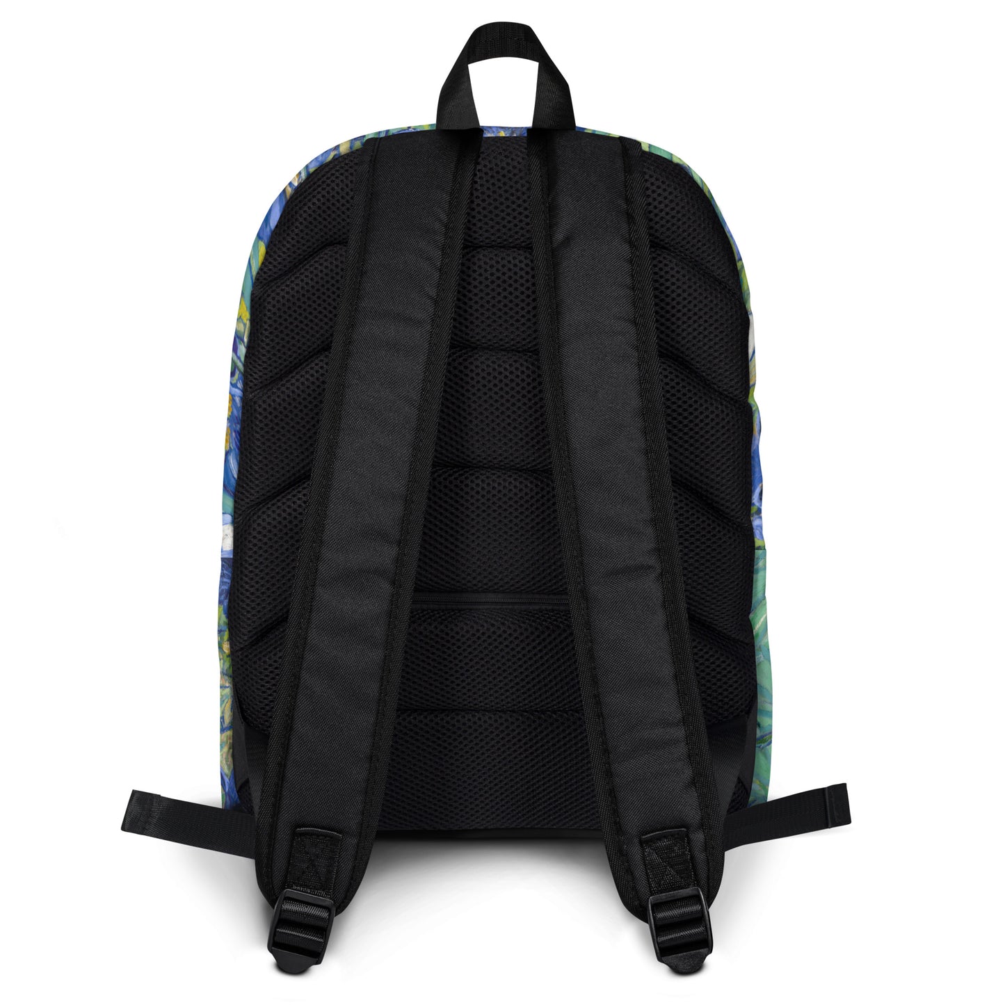 Front - Vincent van Gogh Backpack – Irises in Artistic Bloom
