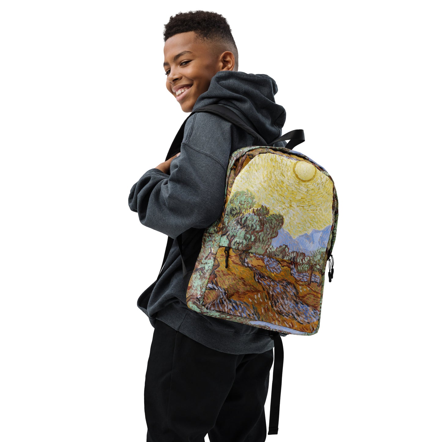 Model 2 - Vincent van Gogh Backpack – Olive Trees in Artistic Harmony