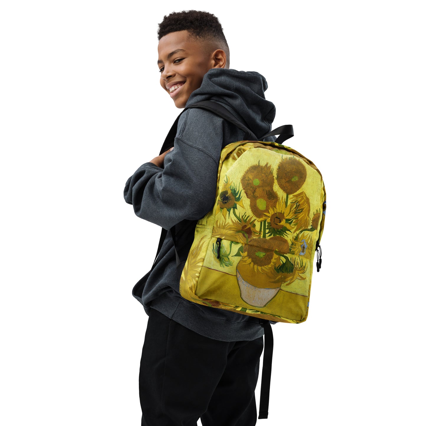 Model 2 - Vincent van Gogh Backpack – Irises in Artistic Bloom