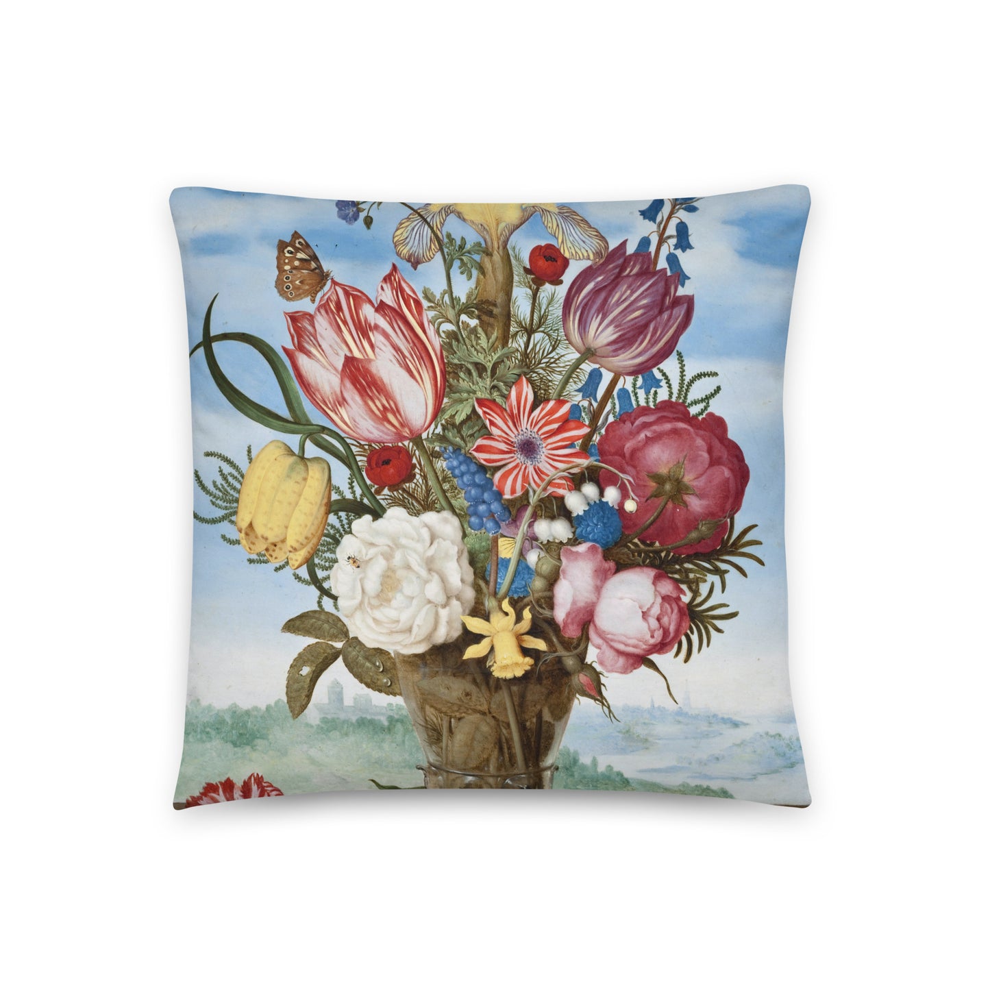 Size 2 - Ambrosius Bosschaert Basic Pillow – Floral Grace on a Ledge