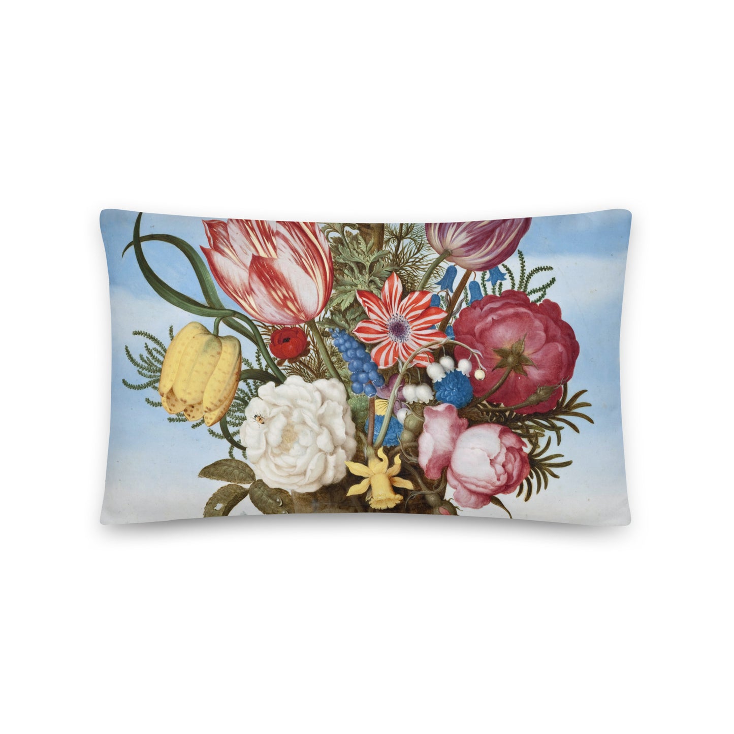 Size 3 - Ambrosius Bosschaert Basic Pillow – Floral Grace on a Ledge