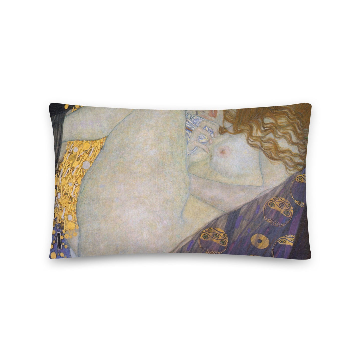 Size 3 - Gustav Klimt Basic Pillow – Danae Elegance in Golden Hues