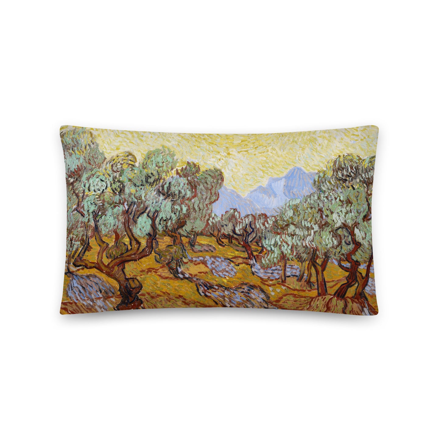 Size 3 - Van Gogh Basic Pillow – Olive Trees for Rustic Artistic Vibes