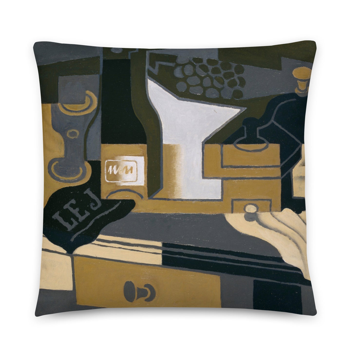 Juan Gris Basic Pillow – The Coffee Grinder in Cubist Form