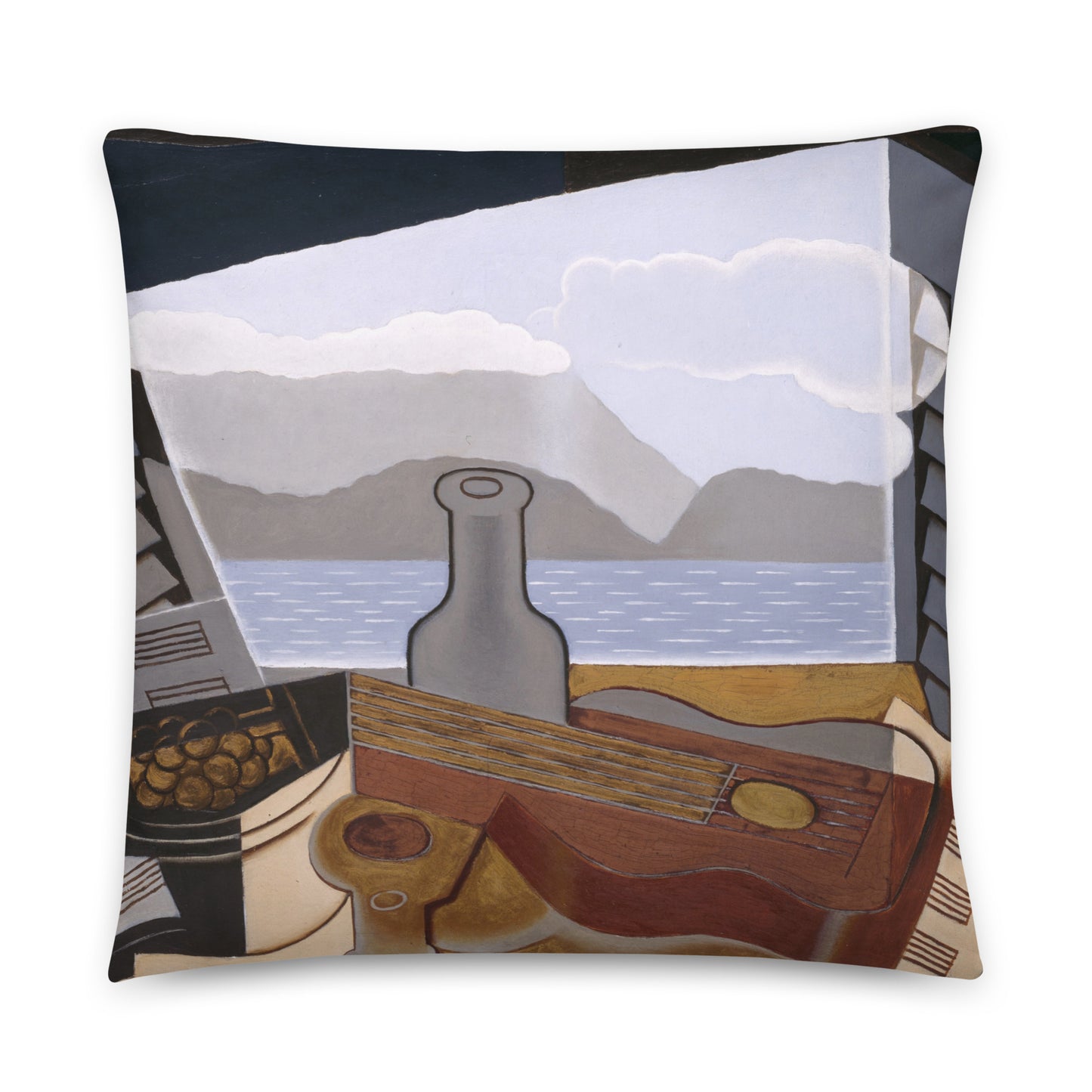 Juan Gris Basic Pillow – The Open Window with a Cubist View