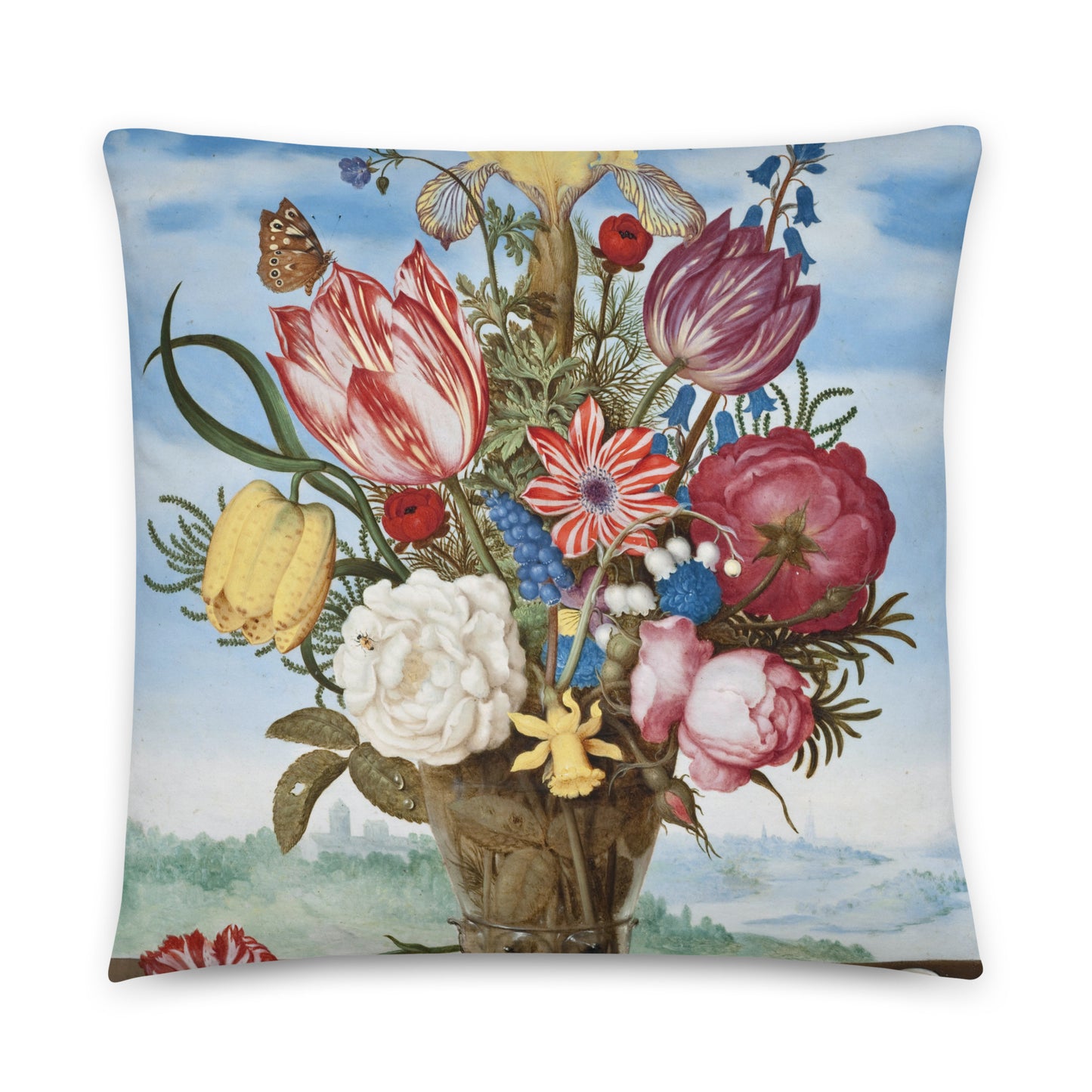 Ambrosius Bosschaert Basic Pillow – Floral Grace on a Ledge