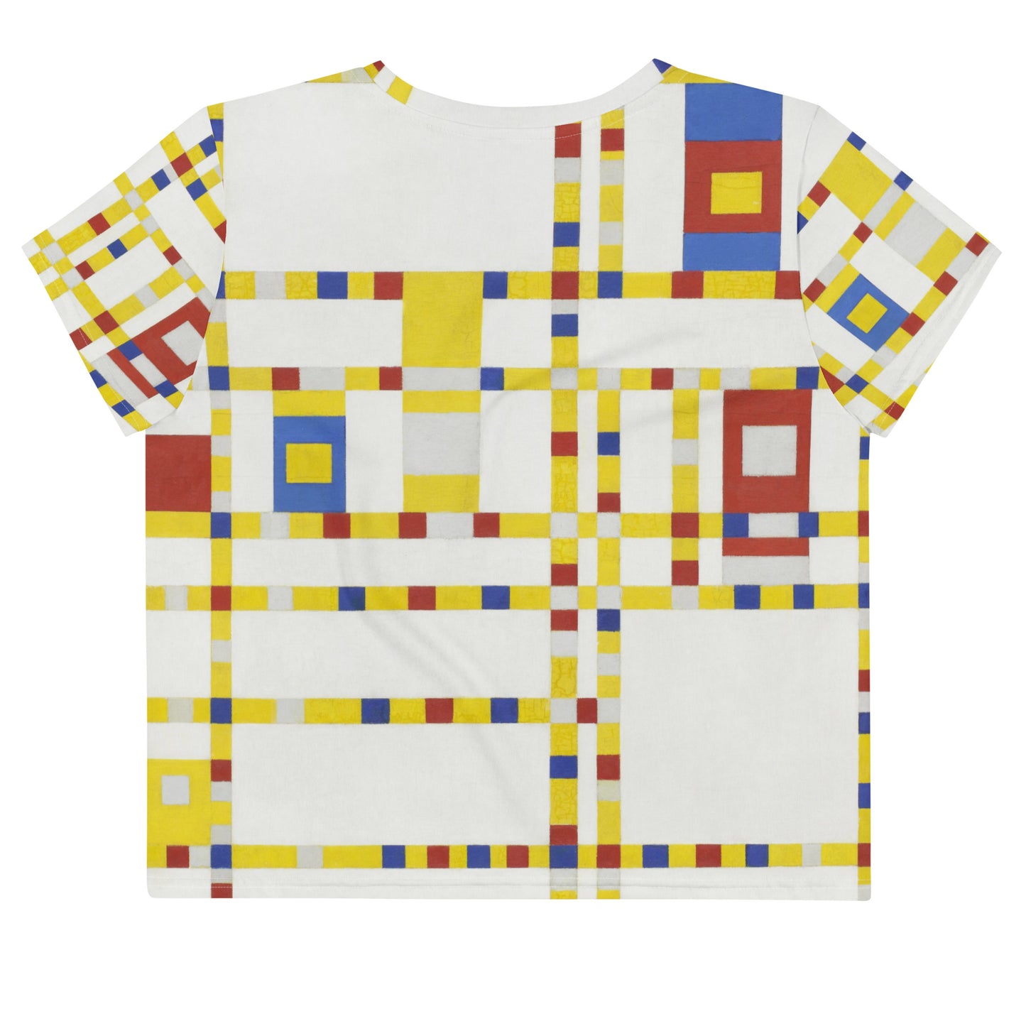 Back - Mondrian All-Over Print Crop Tee – Broadway Boogie Woogie Energy
