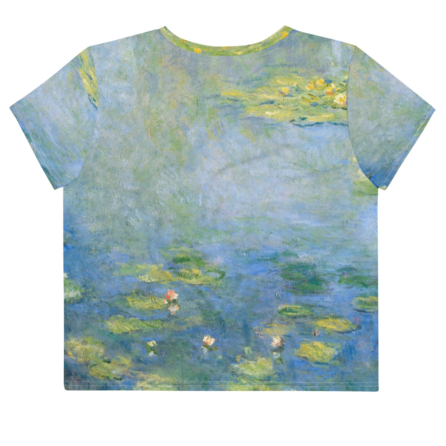 Back - Claude Monet All-Over Print Crop Tee – Waterlilies Tranquility