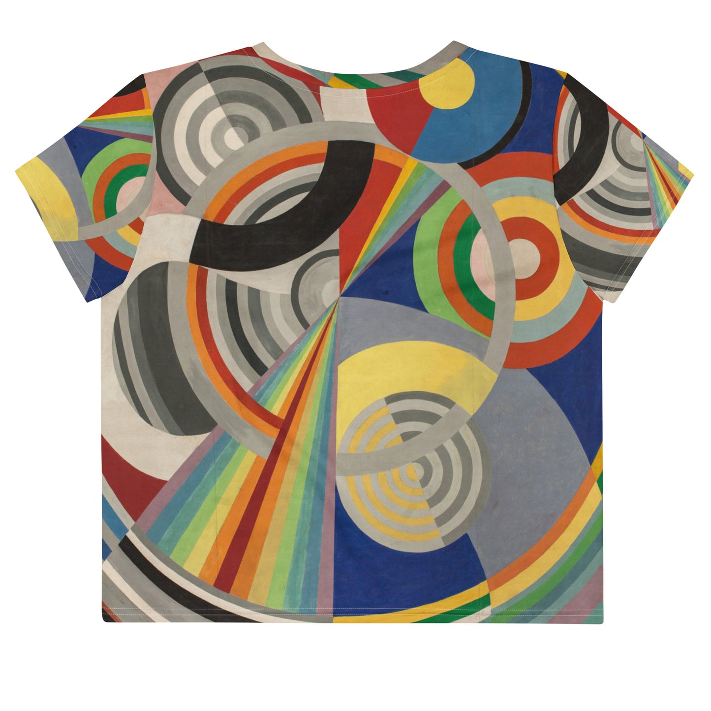 Back - Robert Delaunay All-Over Print Crop Tee – Rhythmic Color Vibes