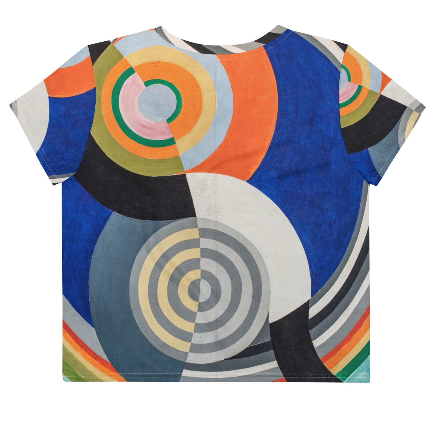 Back - Robert Delaunay All-Over Print Crop Tee – Rhythmic Color Harmony