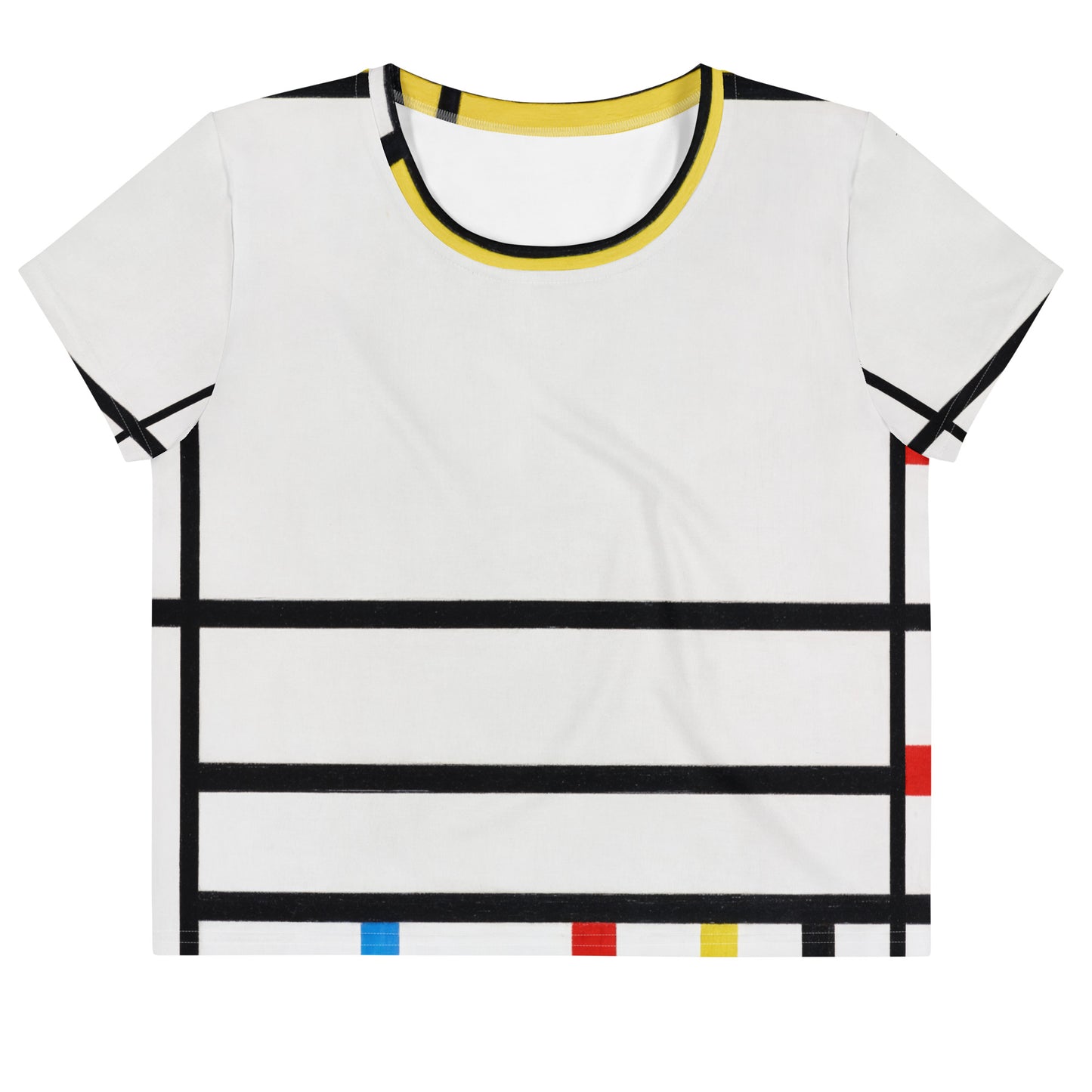 Mondrian All-Over Print Crop Tee – Place de la Concorde Boldness