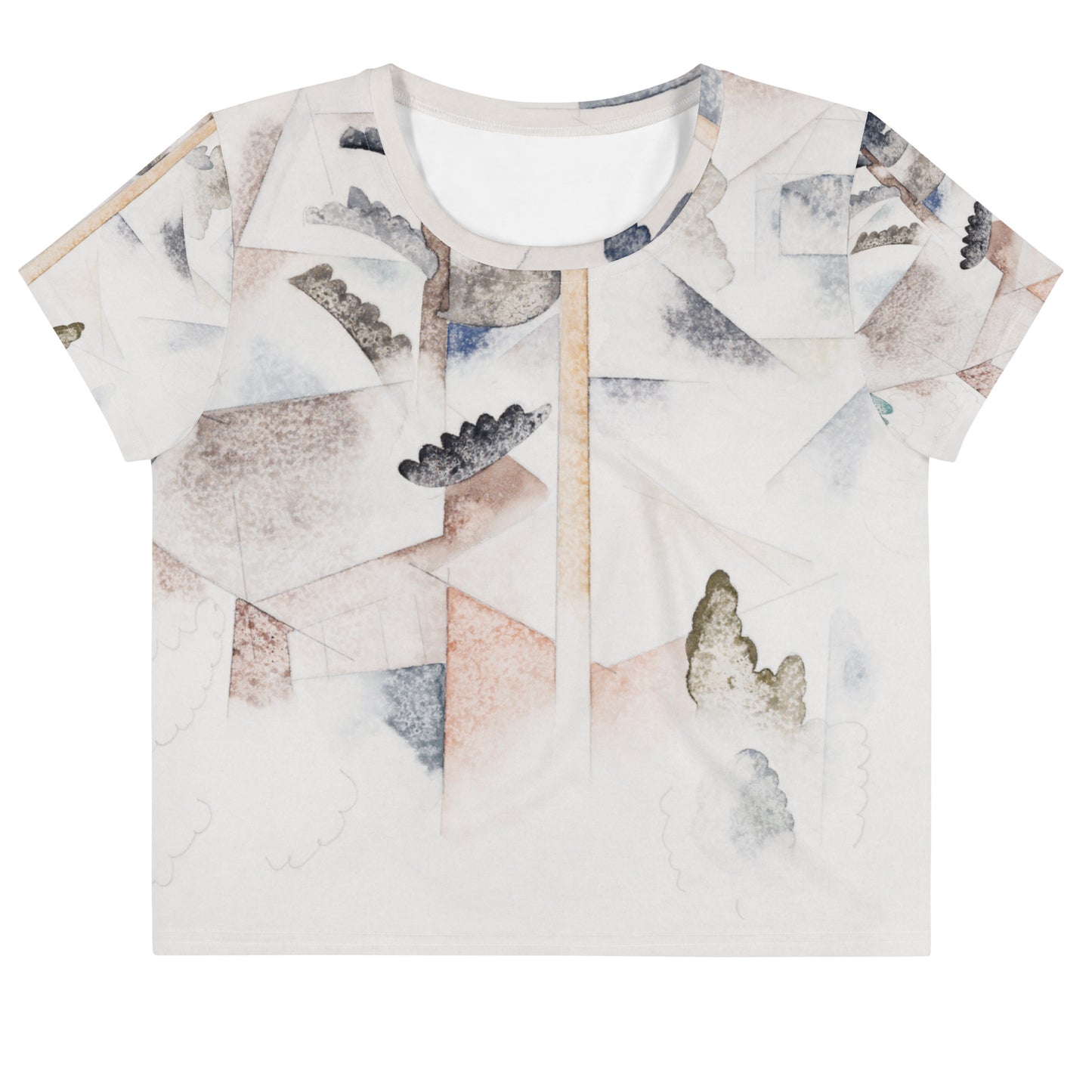 Charles Demuth All-Over Print Crop Tee – Bermuda Landscape Artistry