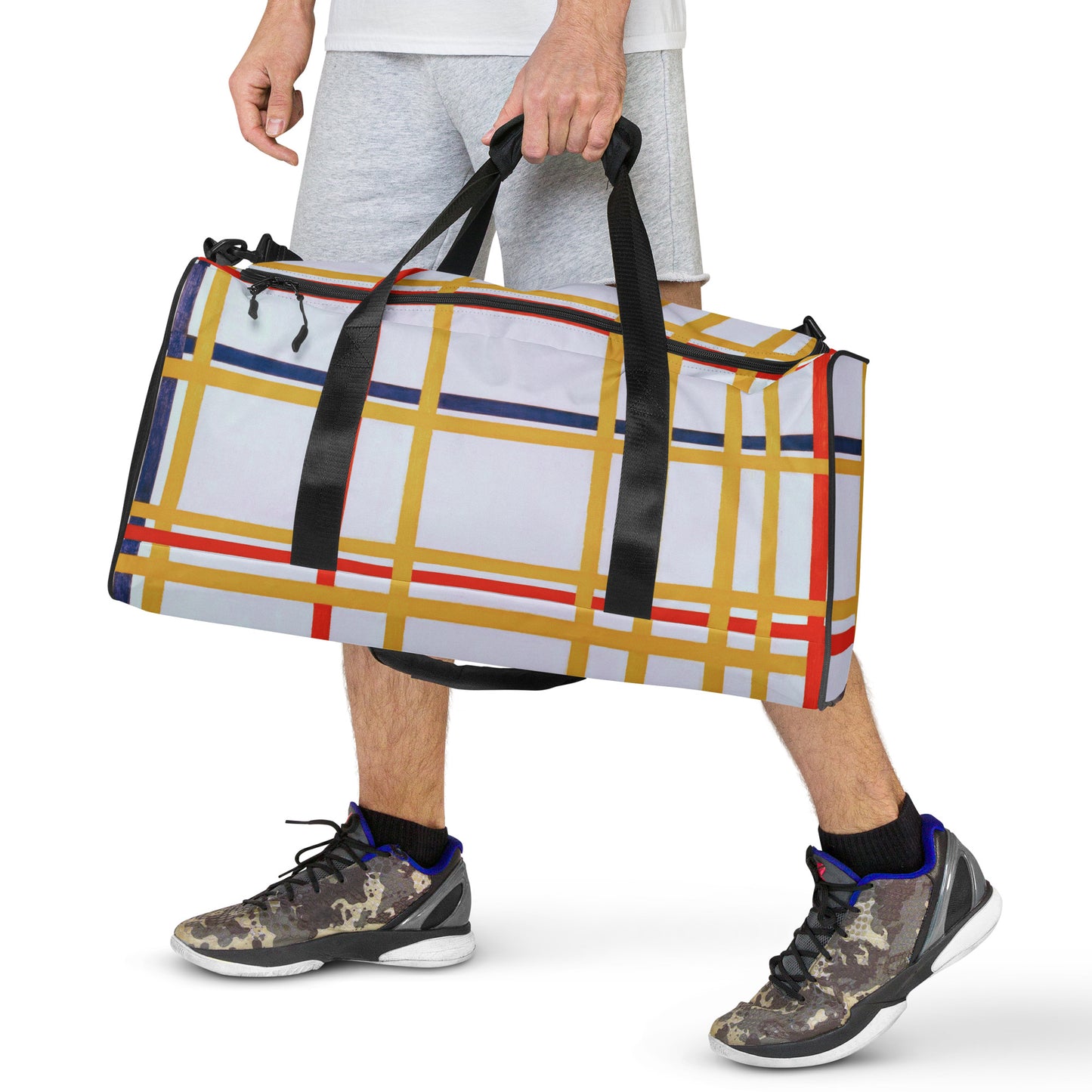 Model 2 - Mondriaan Duffle Bag – New York City Grid Meets Modern Art