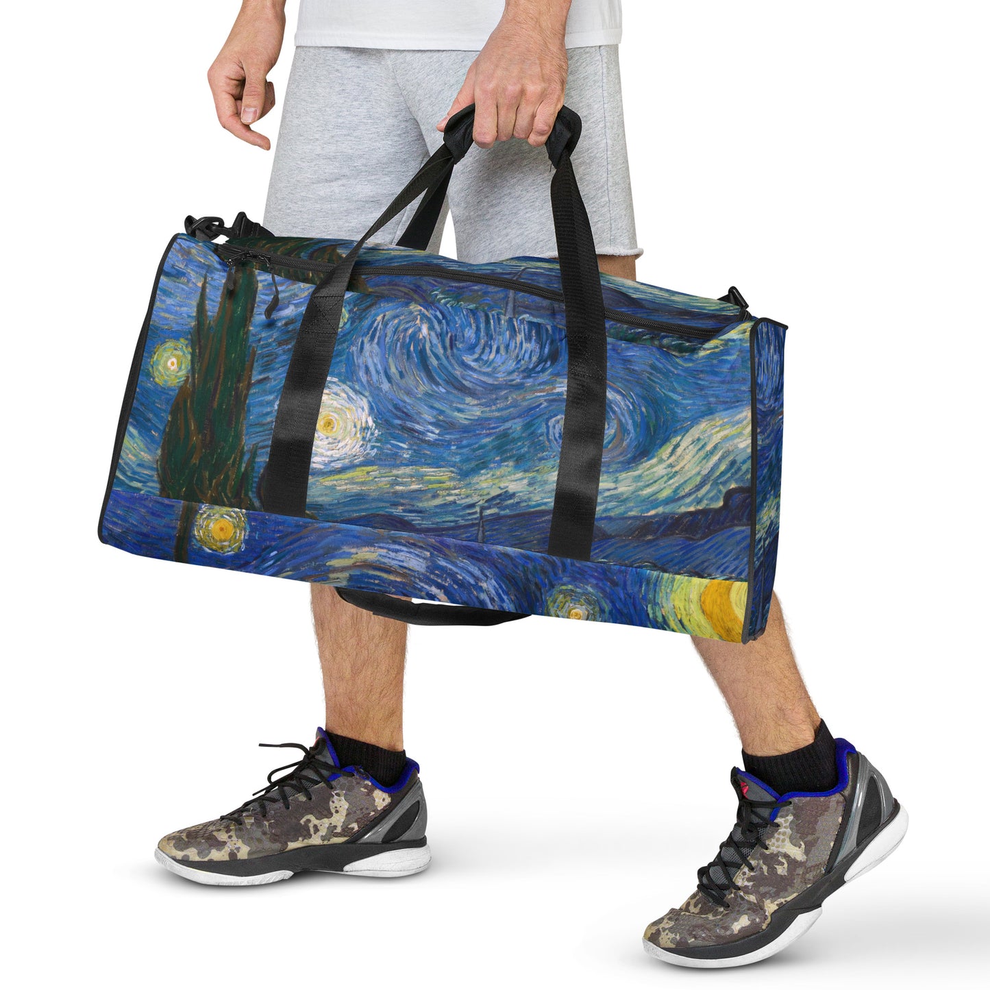 Model 2 - Van Gogh Duffle Bag – Starry Night Style Meets Art Fashion