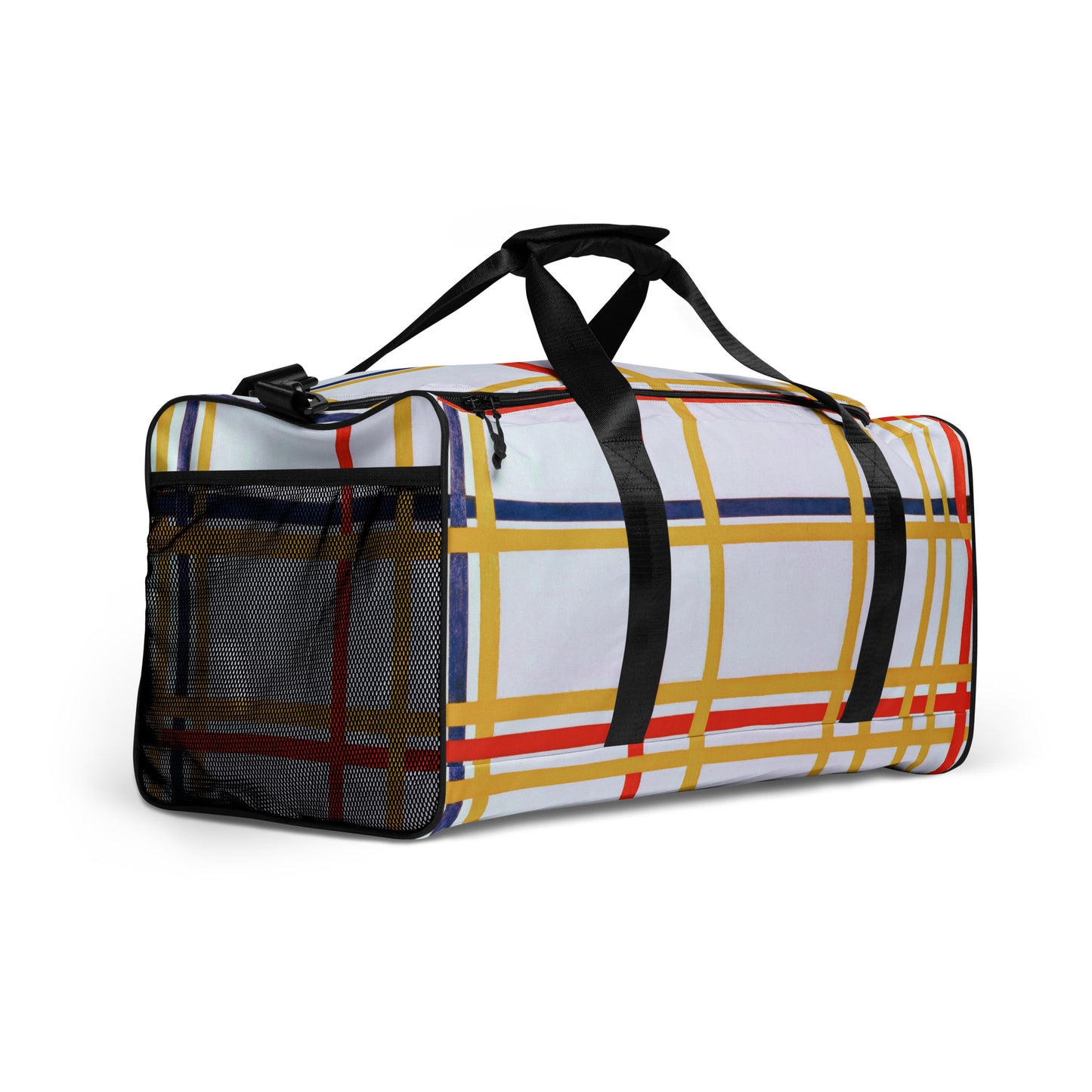 SIde 1 - Mondriaan Duffle Bag – New York City Grid Meets Modern Art