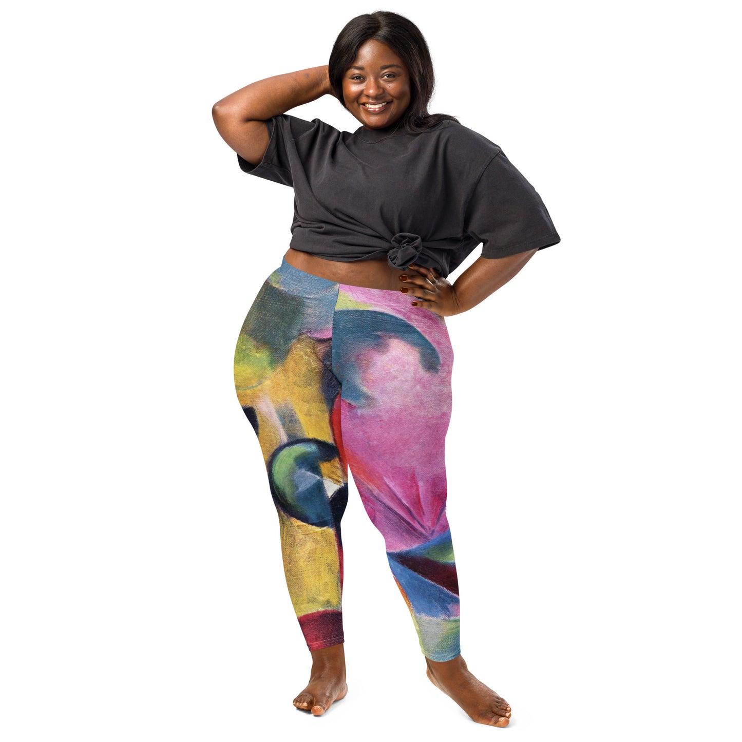 Model - Franz Marc Leggings – Abstract Wildness in Motion