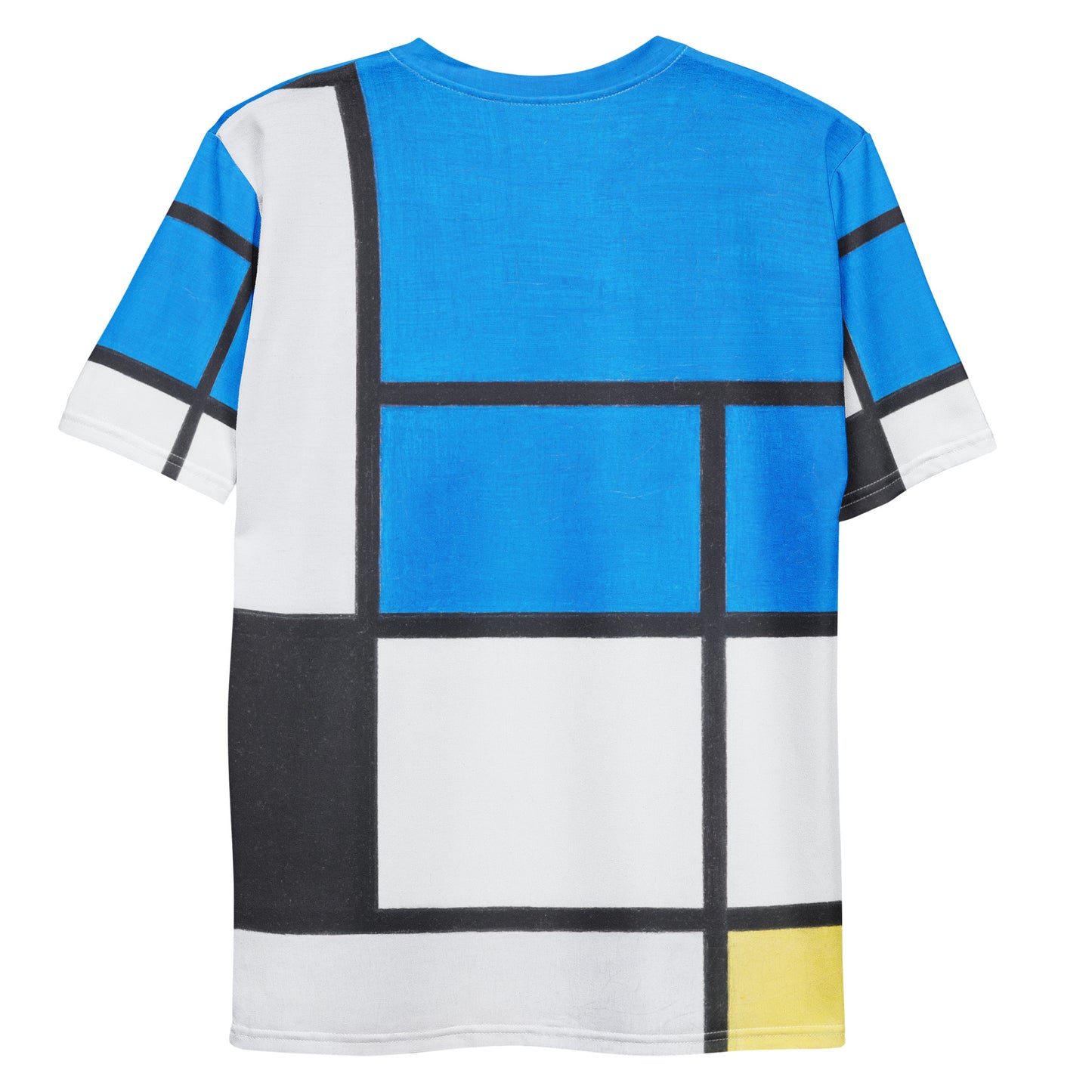 Back - Piet Mondrian Men's T-Shirt – Bold Composition in Color Blocks
