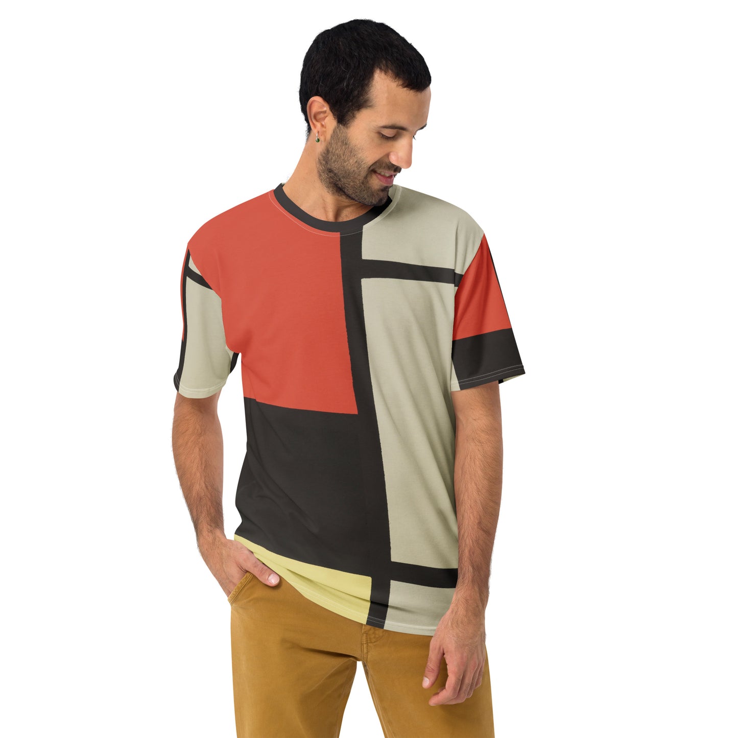 Model 1 - Piet Mondrian Men's T-Shirt – Composition in Motion
