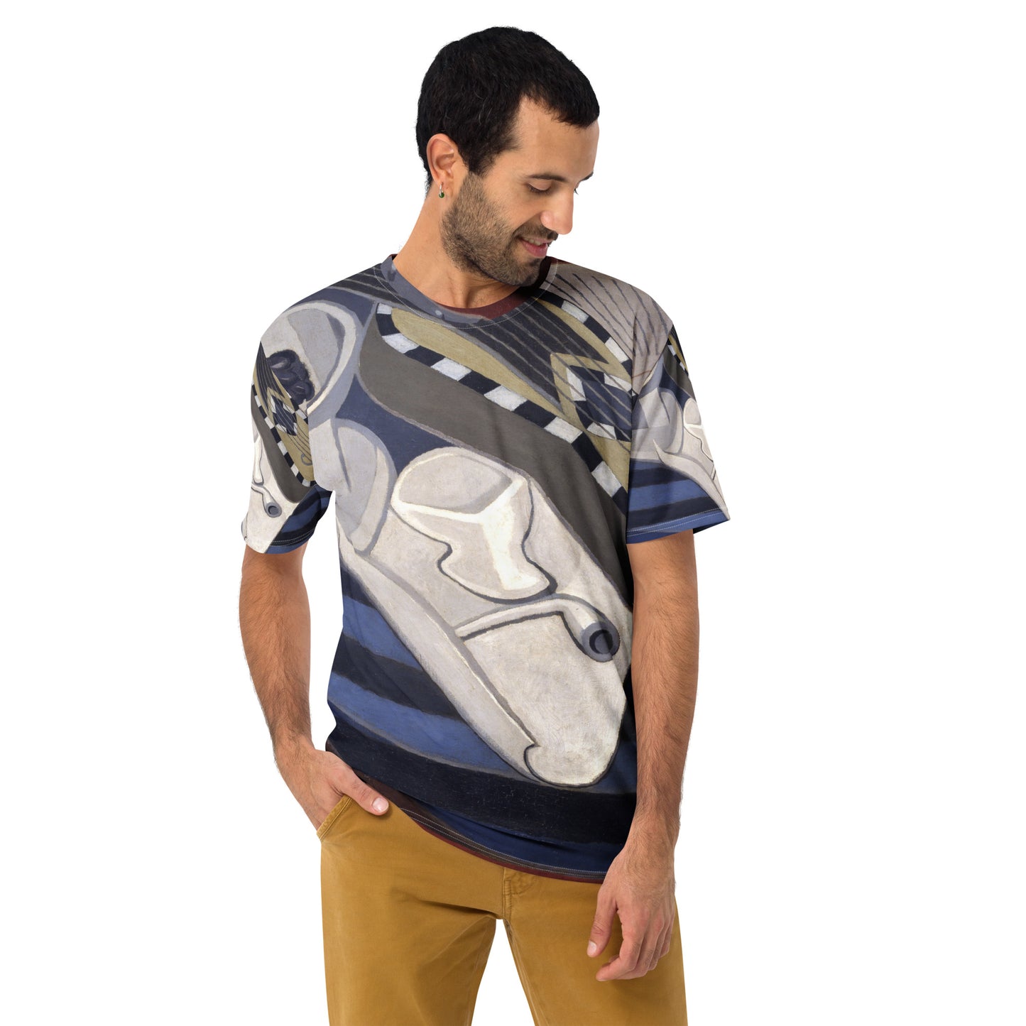 Model 1 - Juan Gris Men's T-Shirt – Harmonies in Shape and Sound