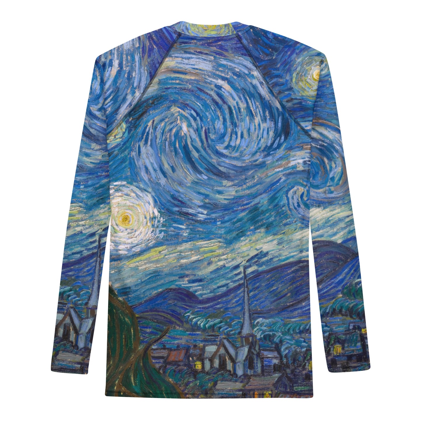 Back - Vincent van Gogh Men’s Rash Guard – Starry Night Movement