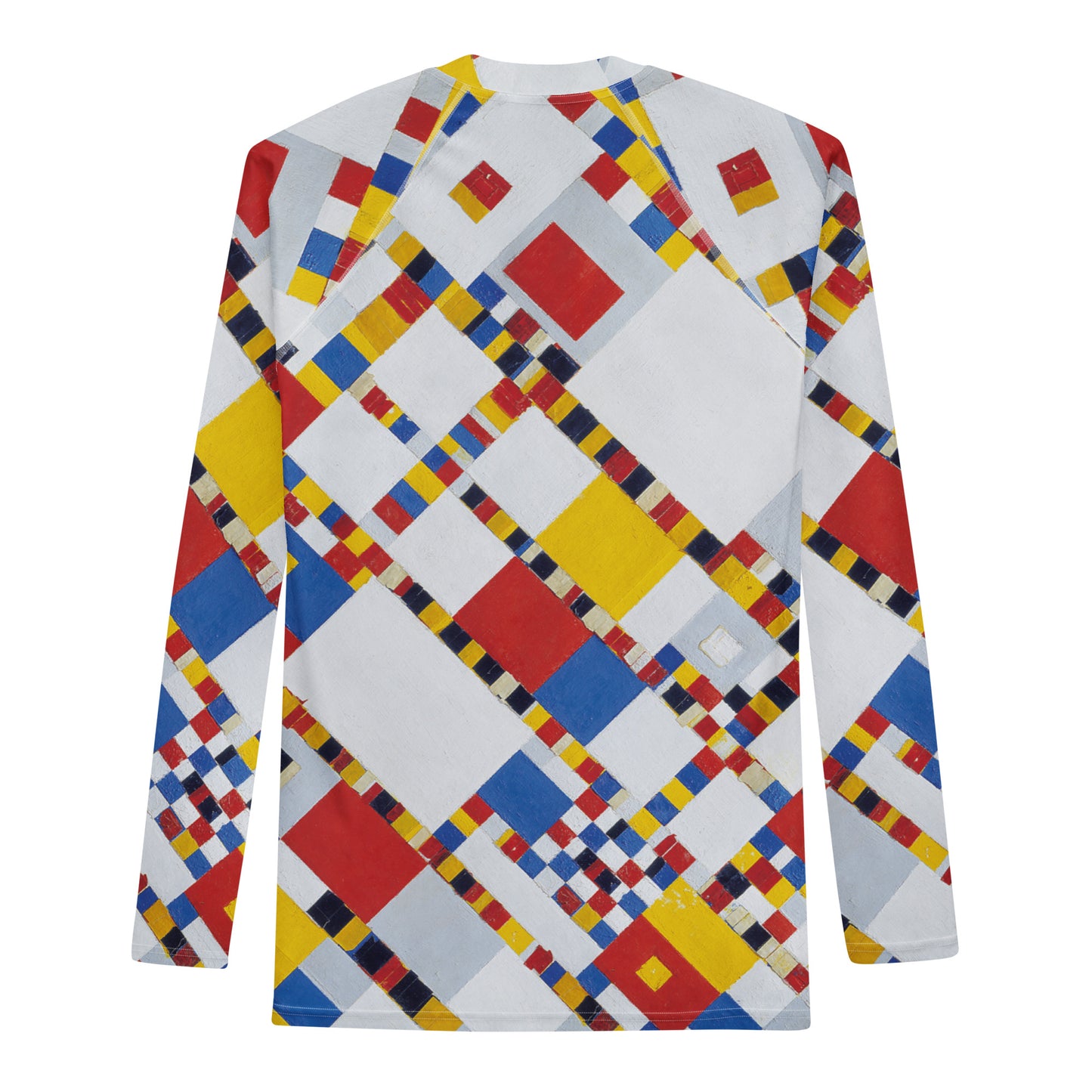Back -Mondriaan Men’s Rash Guard – Victory Boogie Woogie Motion