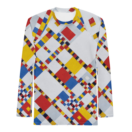 Mondriaan Men’s Rash Guard – Victory Boogie Woogie Motion
