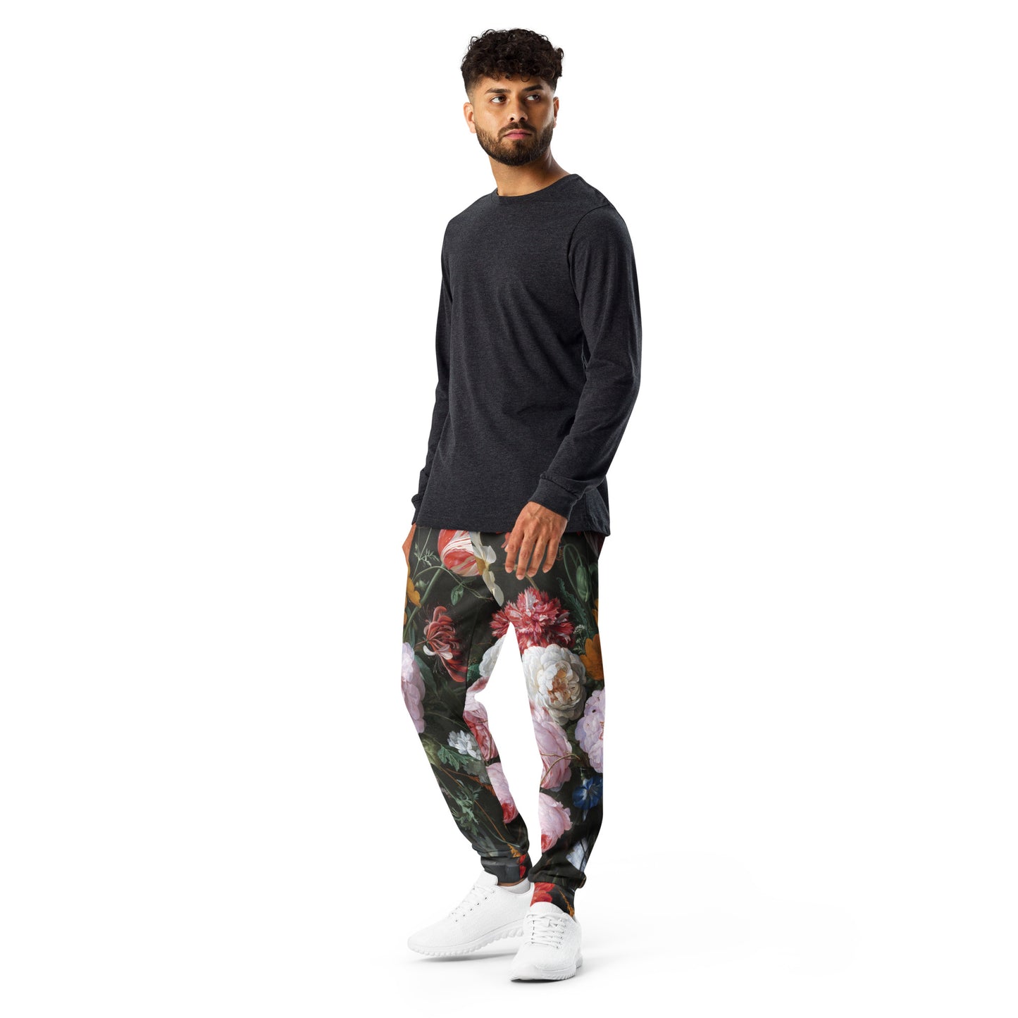 Model - Jan Davidsz de Heem Men’s Joggers – Flowers in a Vase Elegance