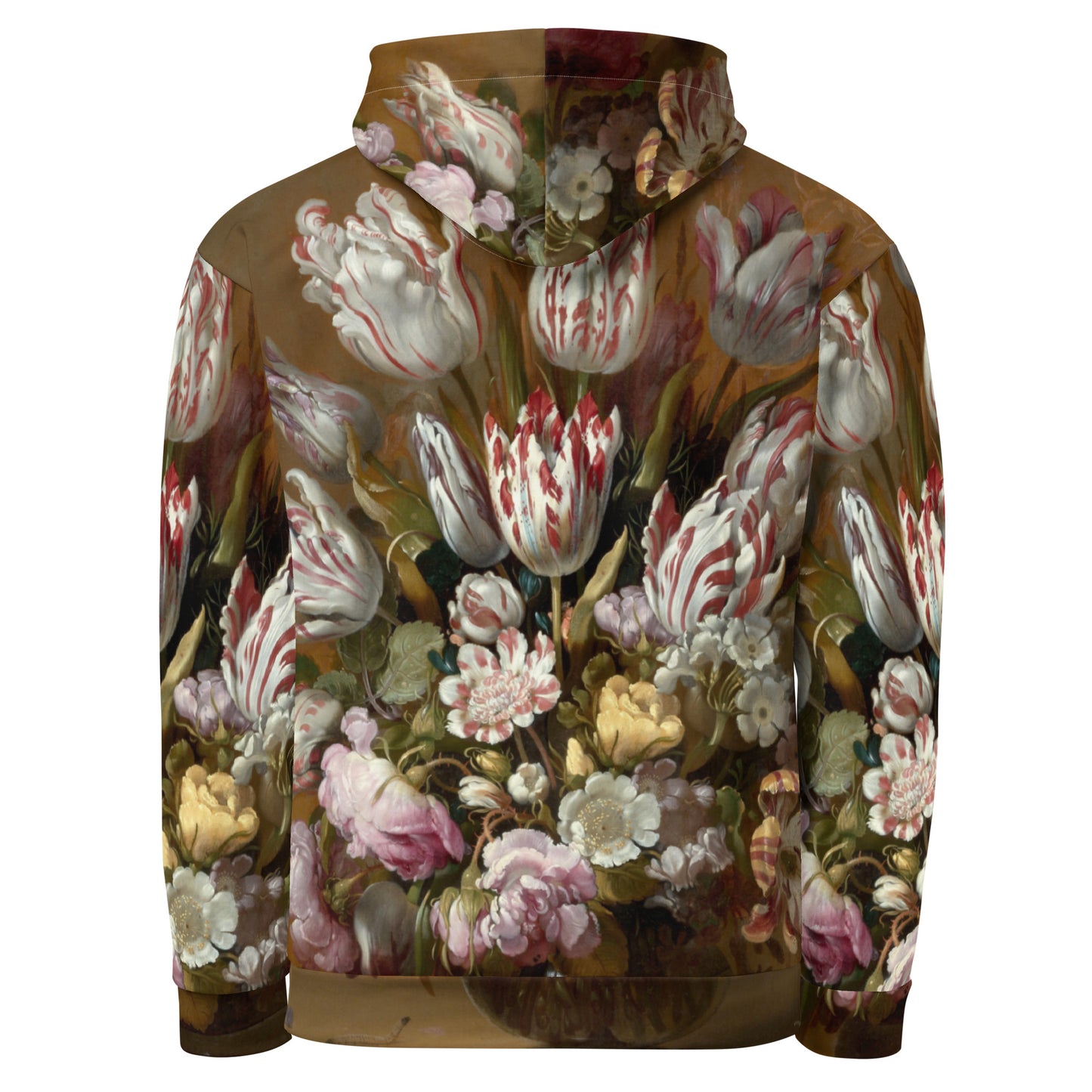 Back - Hans Bollongier Unisex Hoodie – Still Life with Flowers in Bloom