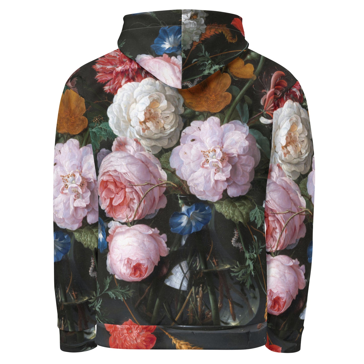 Back - De Heem Vase Unisex Hoodie – Classic Dutch Art in Modern Fashion