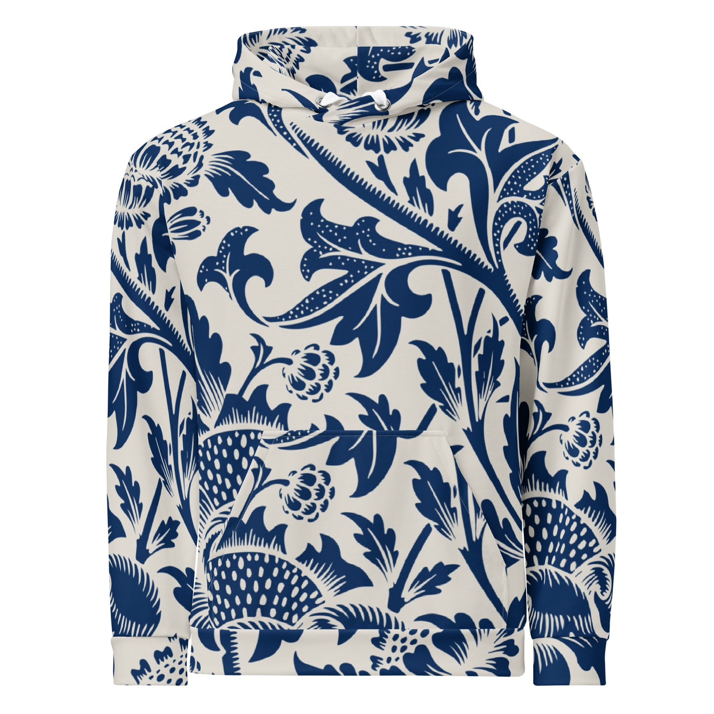 William Morris Unisex Hoodie – Chrysanthemum Elegance in Motion