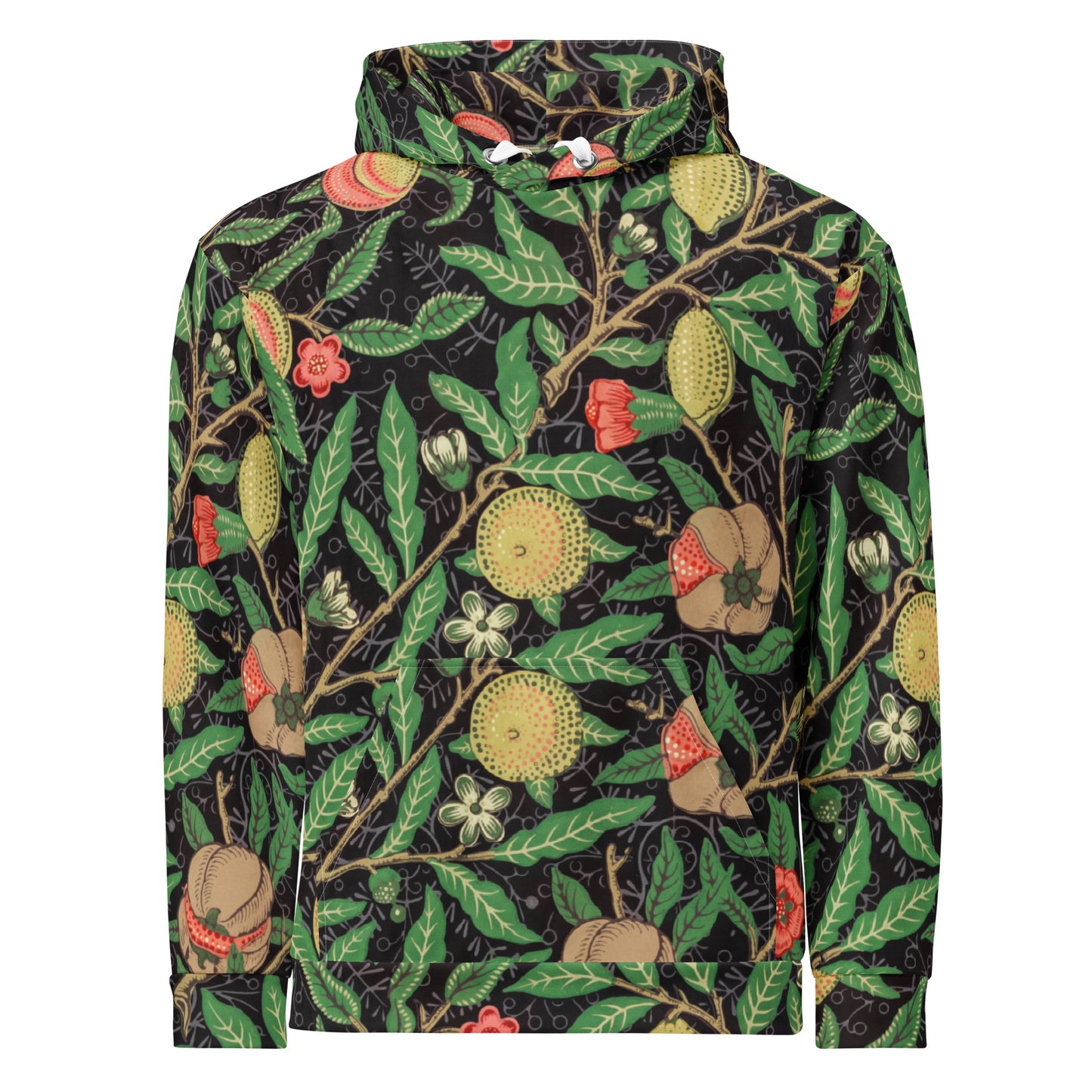 William Morris Unisex Hoodie – Fruit Pattern with Vintage Flair