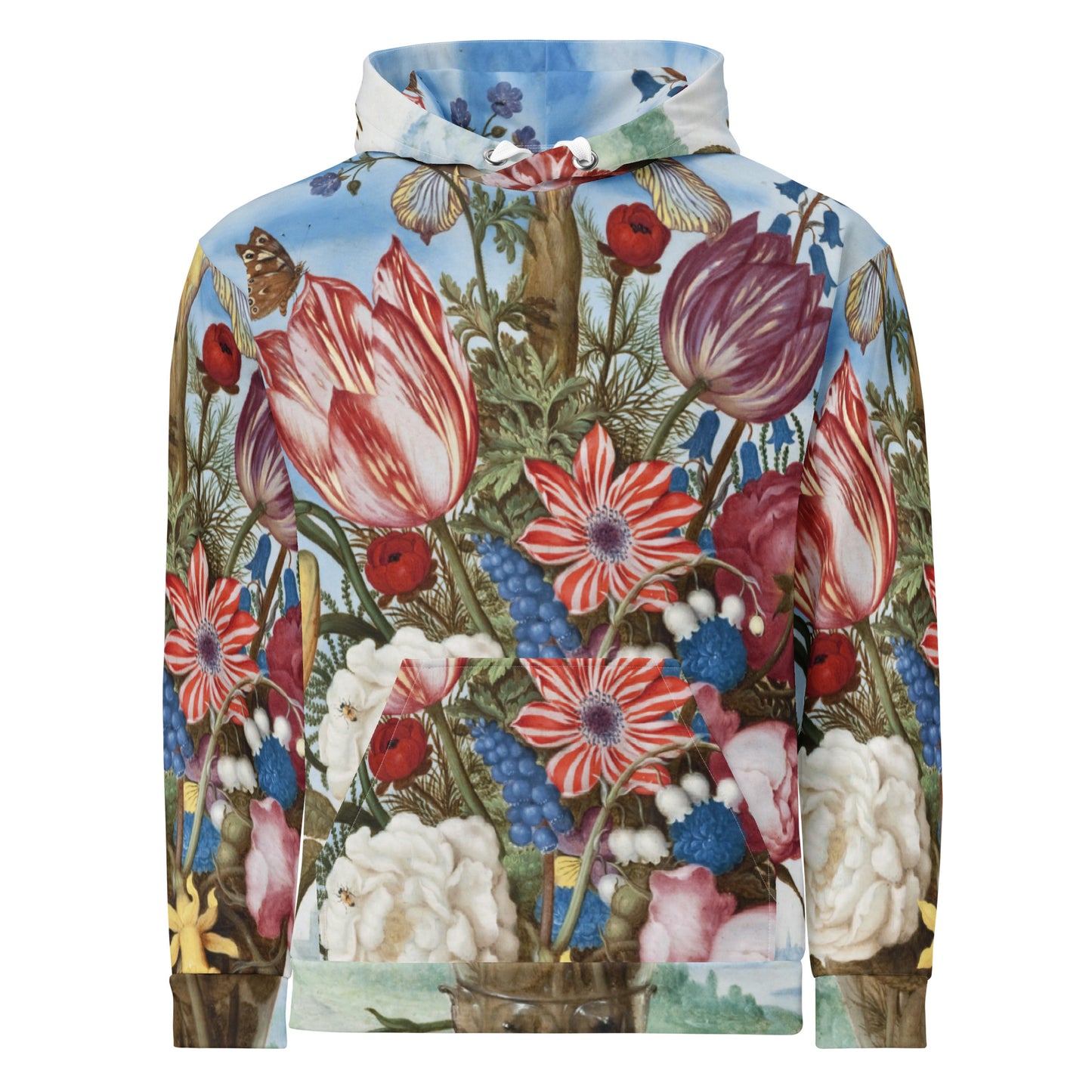Bosschaert Floral Unisex Hoodie – Baroque Elegance Meets Streetwear