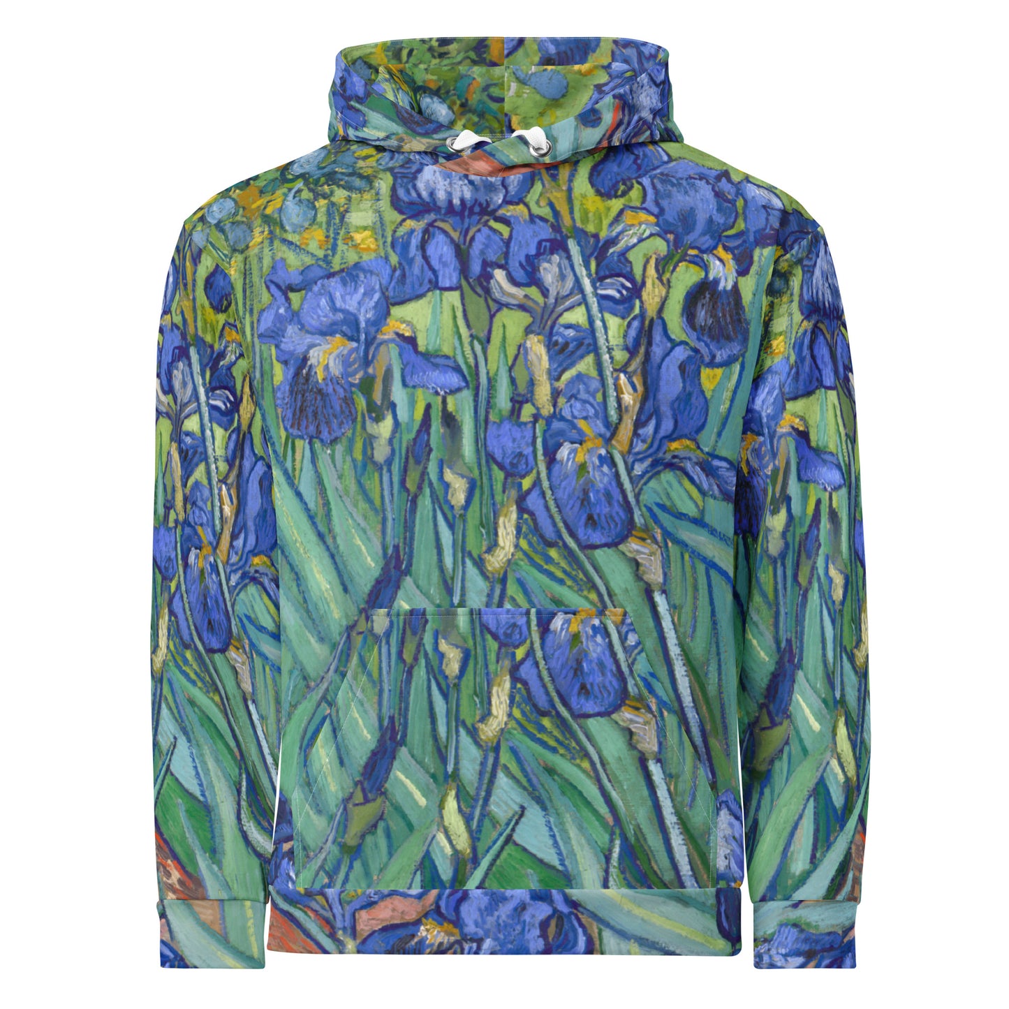 Van Gogh Field Irises Unisex Hoodie – Impressionist Flair in Streetwear