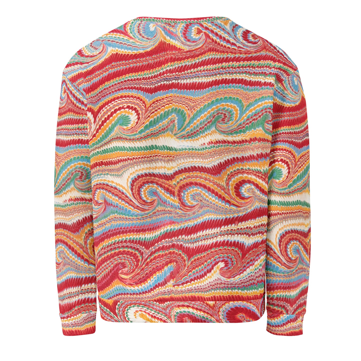 Back - Decorative Paper Pattern Unisex Sweatshirt – Classic Motifs, Modern Edge