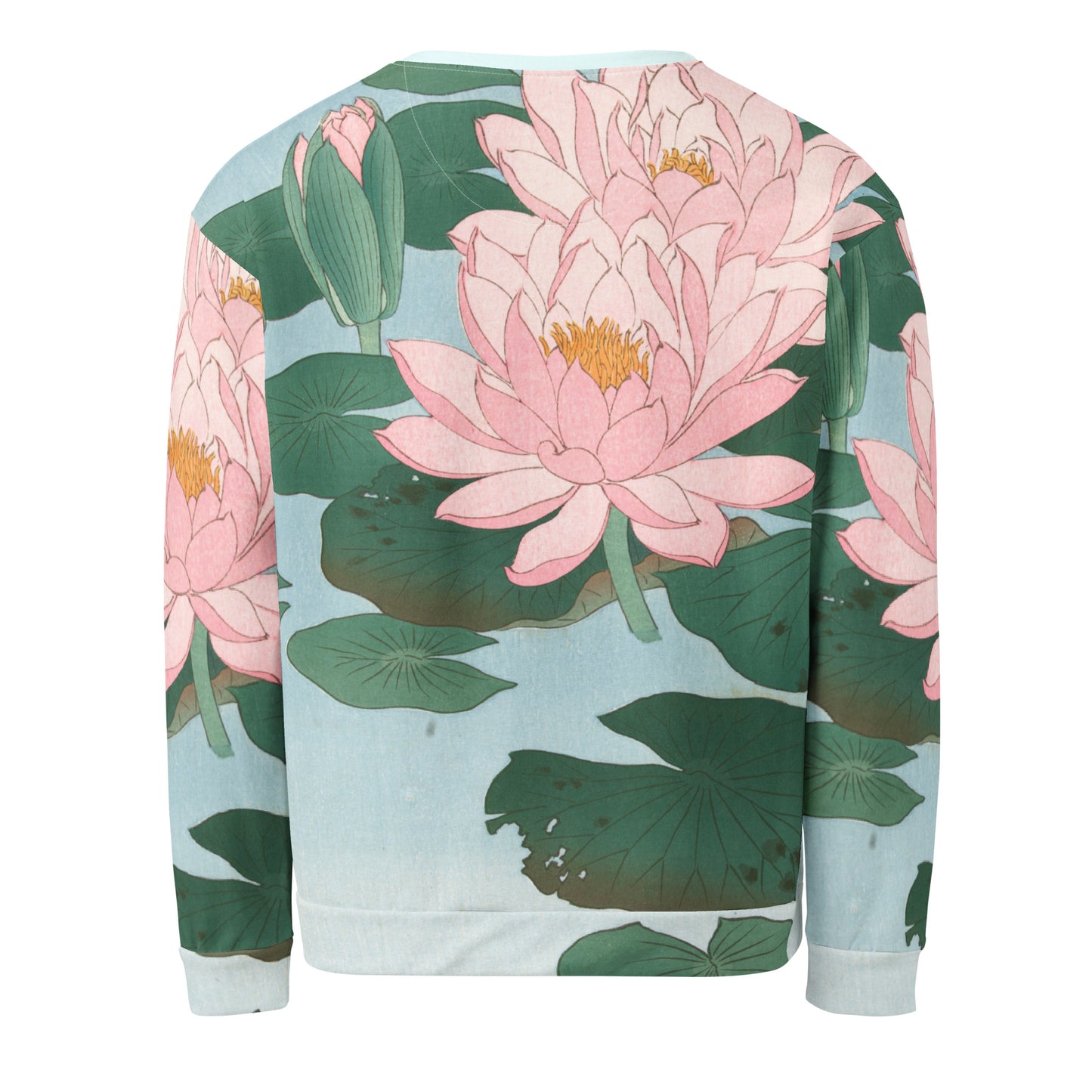 Back - Ohara Koson Water Lilies Unisex Sweatshirt – Tranquil Beauty in Motion