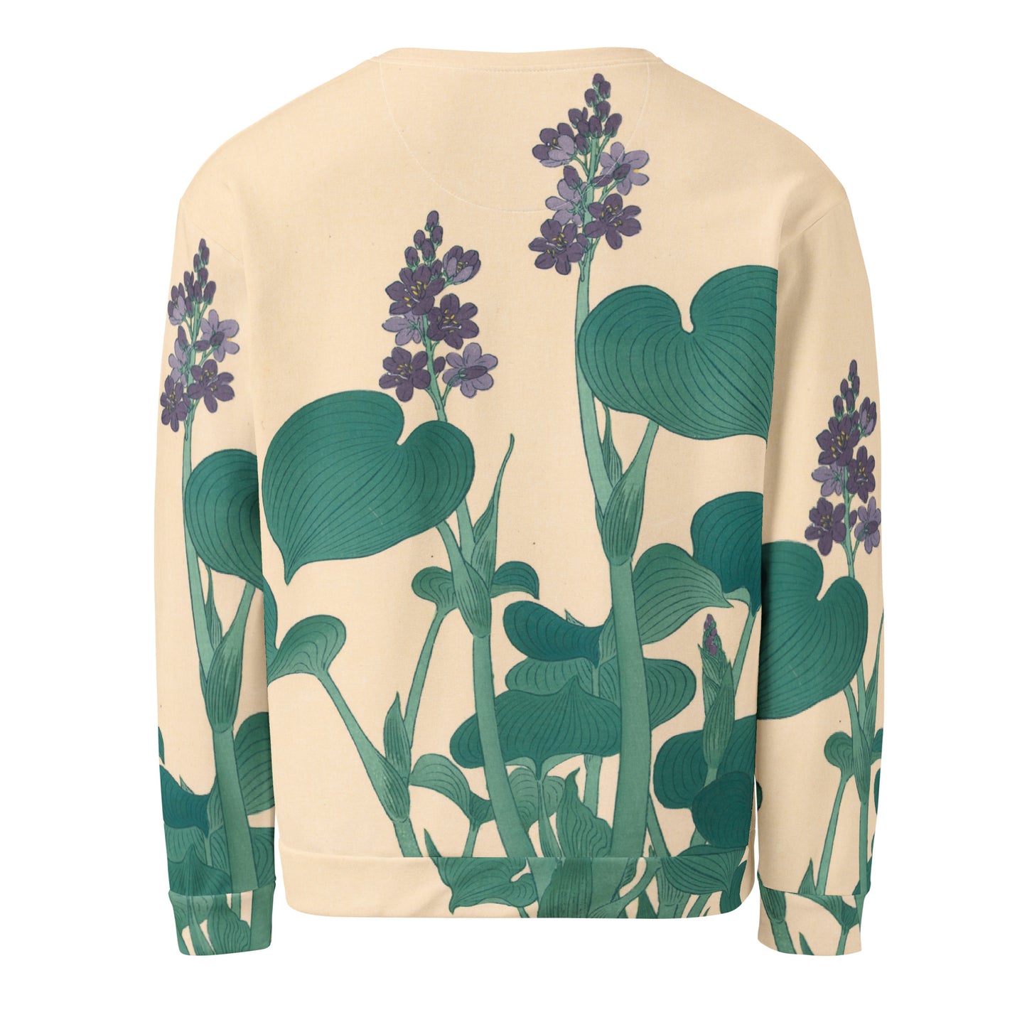 Back - Koson Flowering Hosta Unisex Sweatshirt – Subtle Grace in Full Bloom