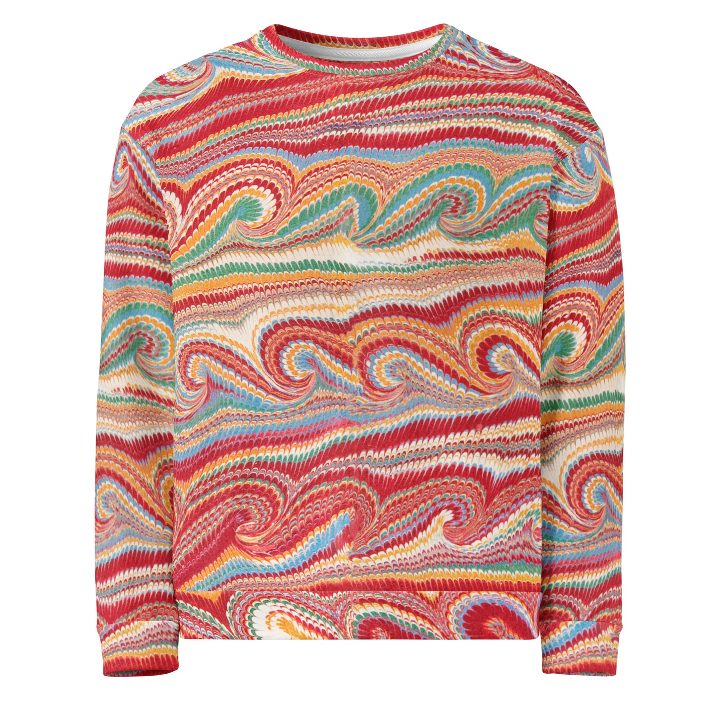 Decorative Paper Pattern Unisex Sweatshirt – Classic Motifs, Modern Edge