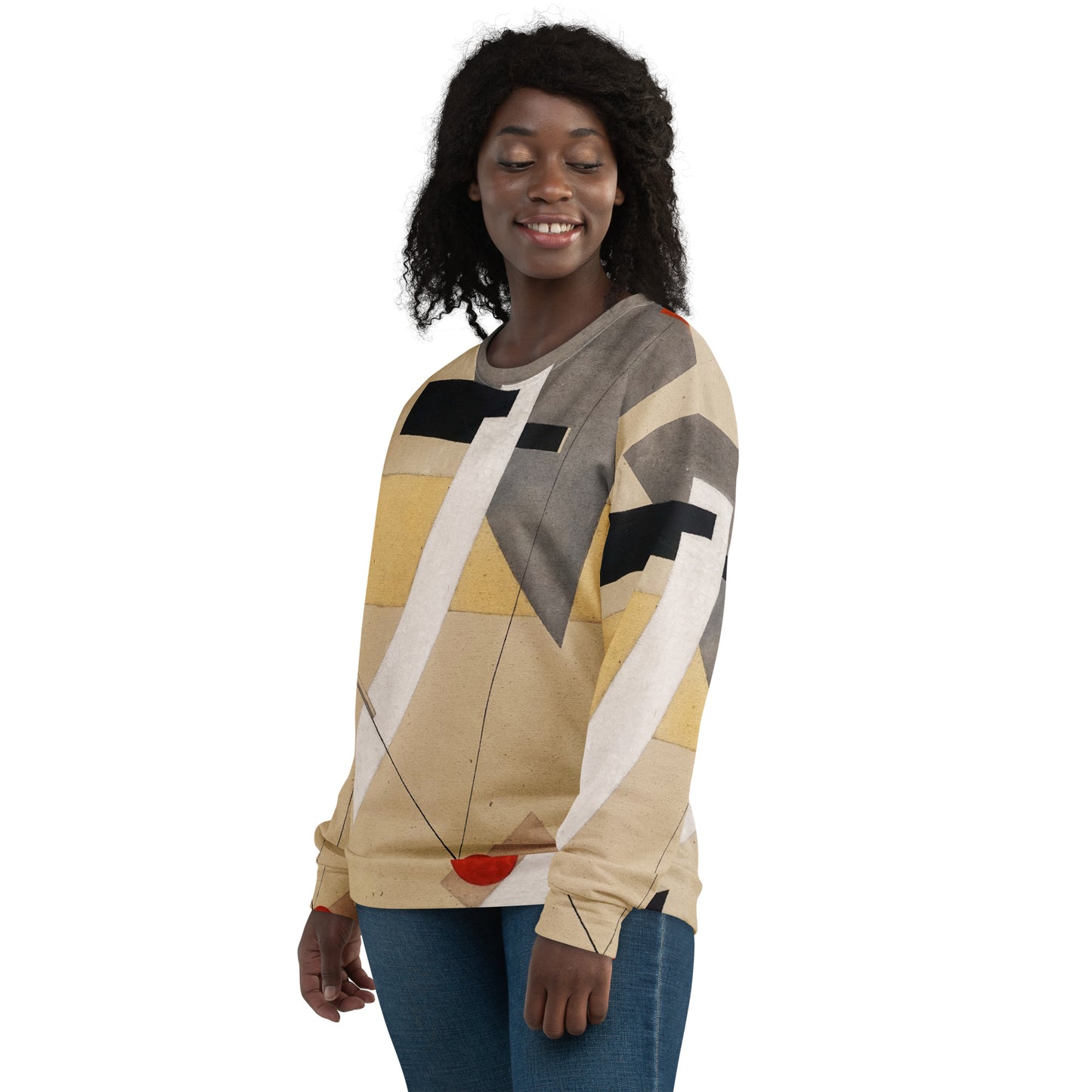 Model 1 - Lissitzky Composition Unisex Sweatshirt – Abstract Form, Timeless Style