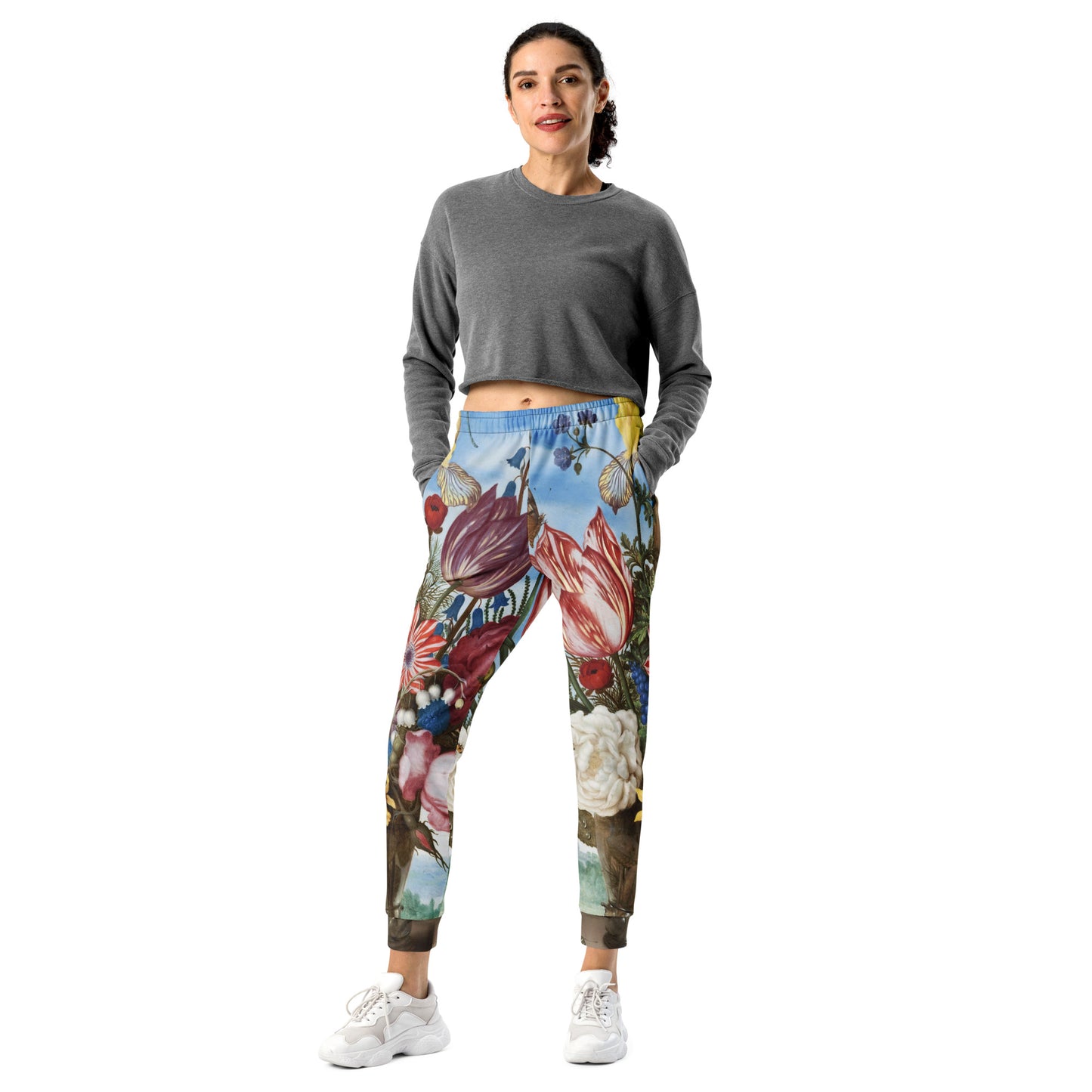 Model - Ambrosius Bosschaert Women’s Joggers – Bouquet of Flowers
