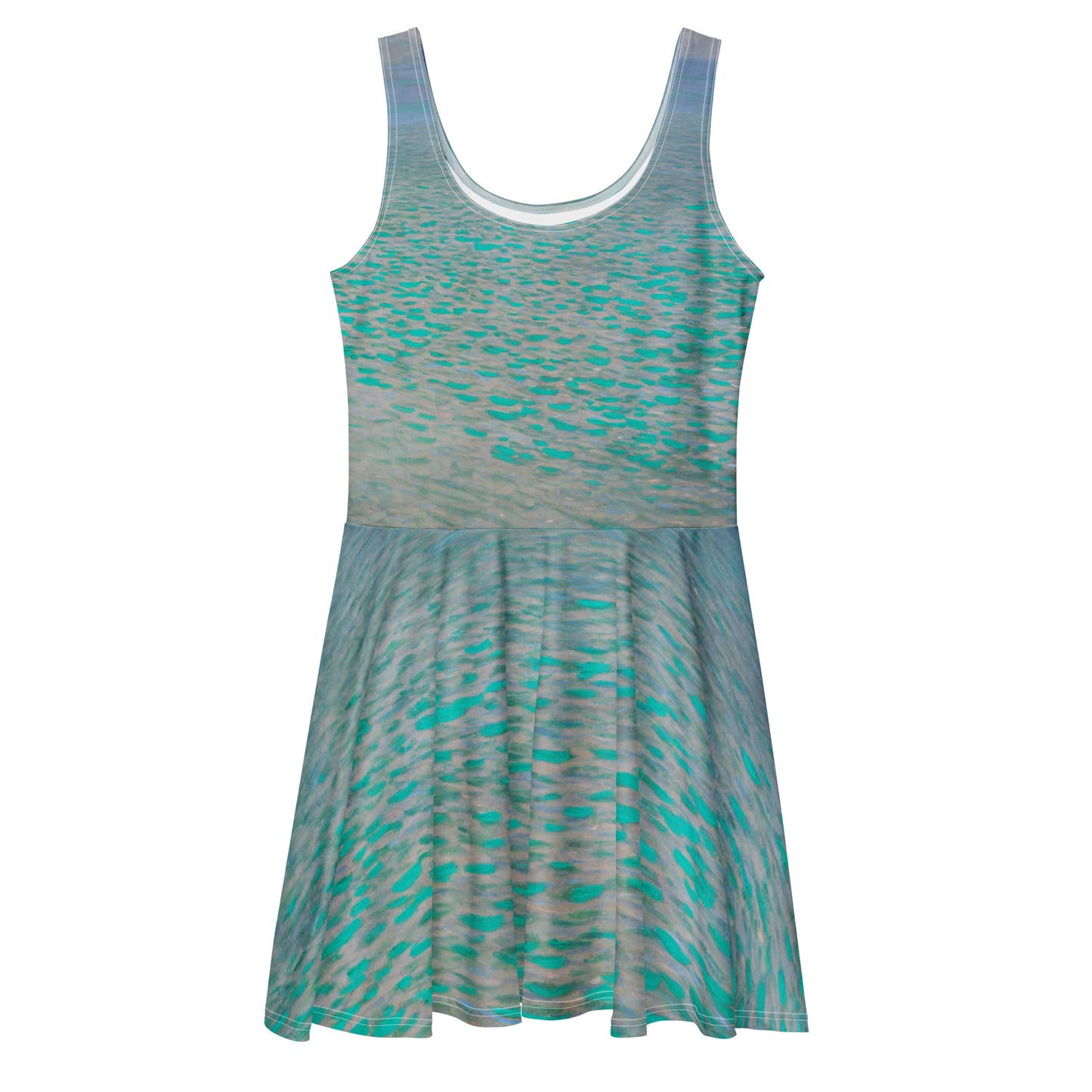 Klimt Atter Lake Skater Dress – Lakeside Serenity, Artistic Flow