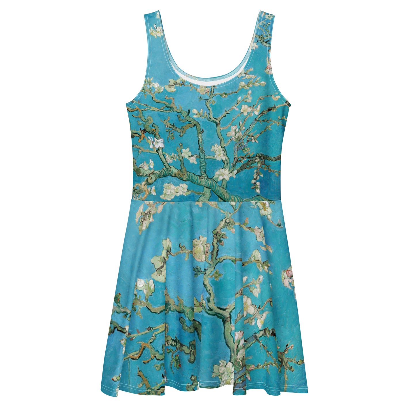 Van Gogh Almond Blossom Skater Dress – Blossoming Elegance in Motion