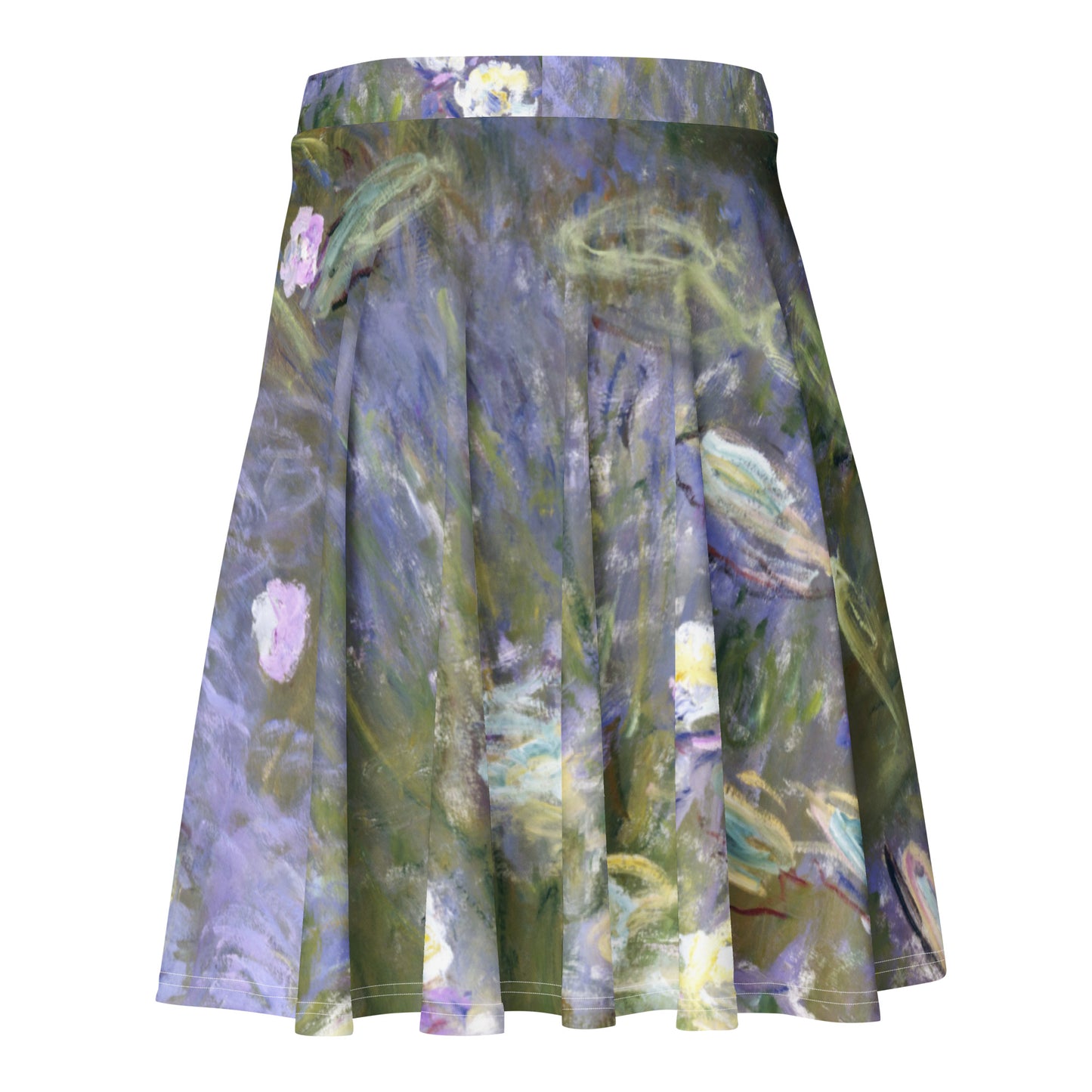 Back - Claude Monet Skater Skirt – Impressionist Garden in Bloom