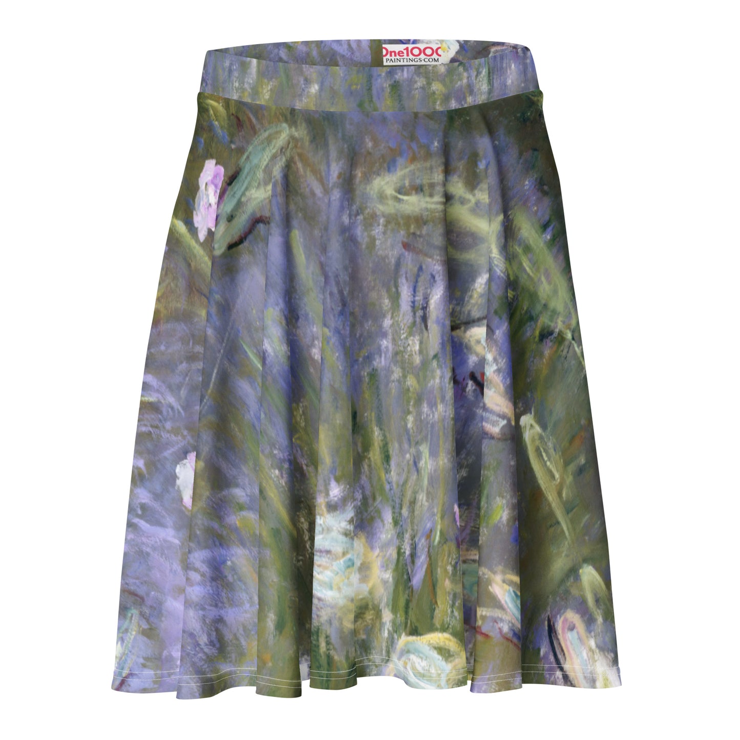 Claude Monet Skater Skirt – Impressionist Garden in Bloom
