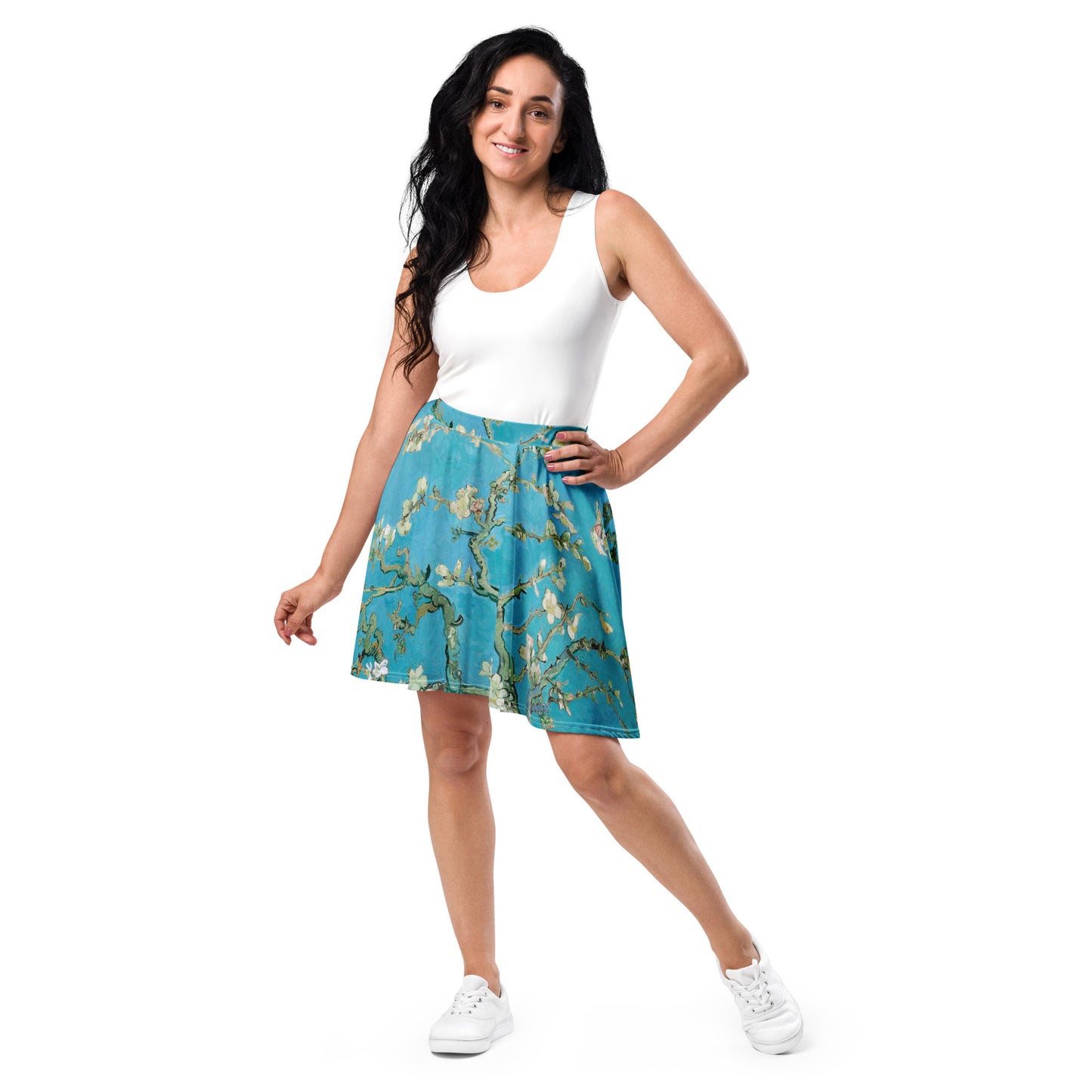 Model - Vincent van Gogh Skater Skirt – Blossoms of Renewal