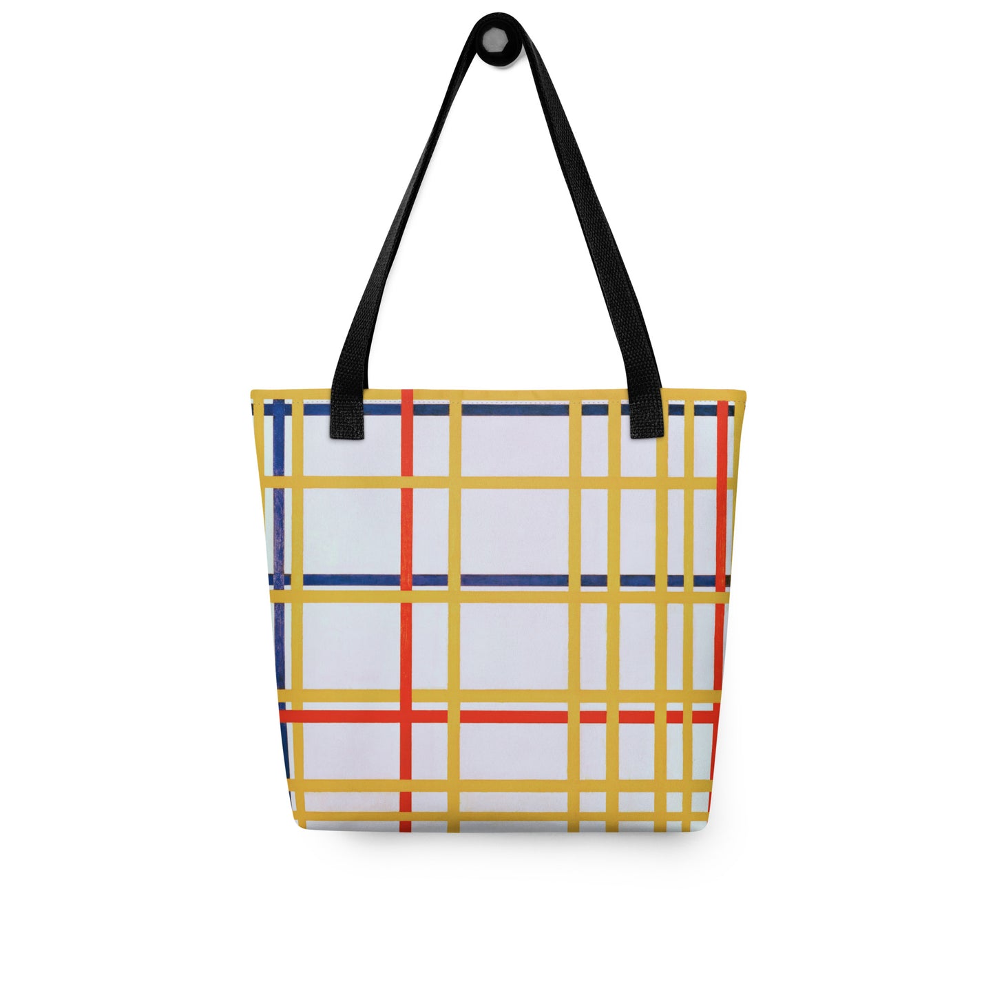 Black - Mondriaan New York Tote Bag – Abstract Geometry Meets Urban Chic