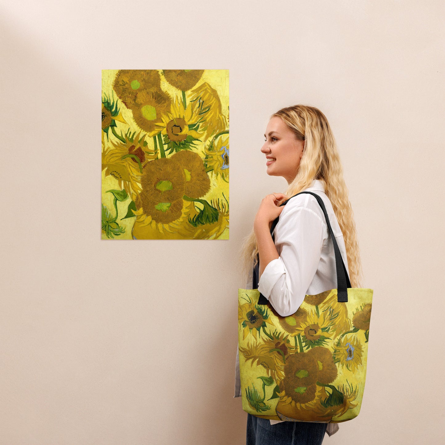 Model - Van Gogh Sunflowers Tote Bag – Bright, Timeless, Unmistakably Iconic