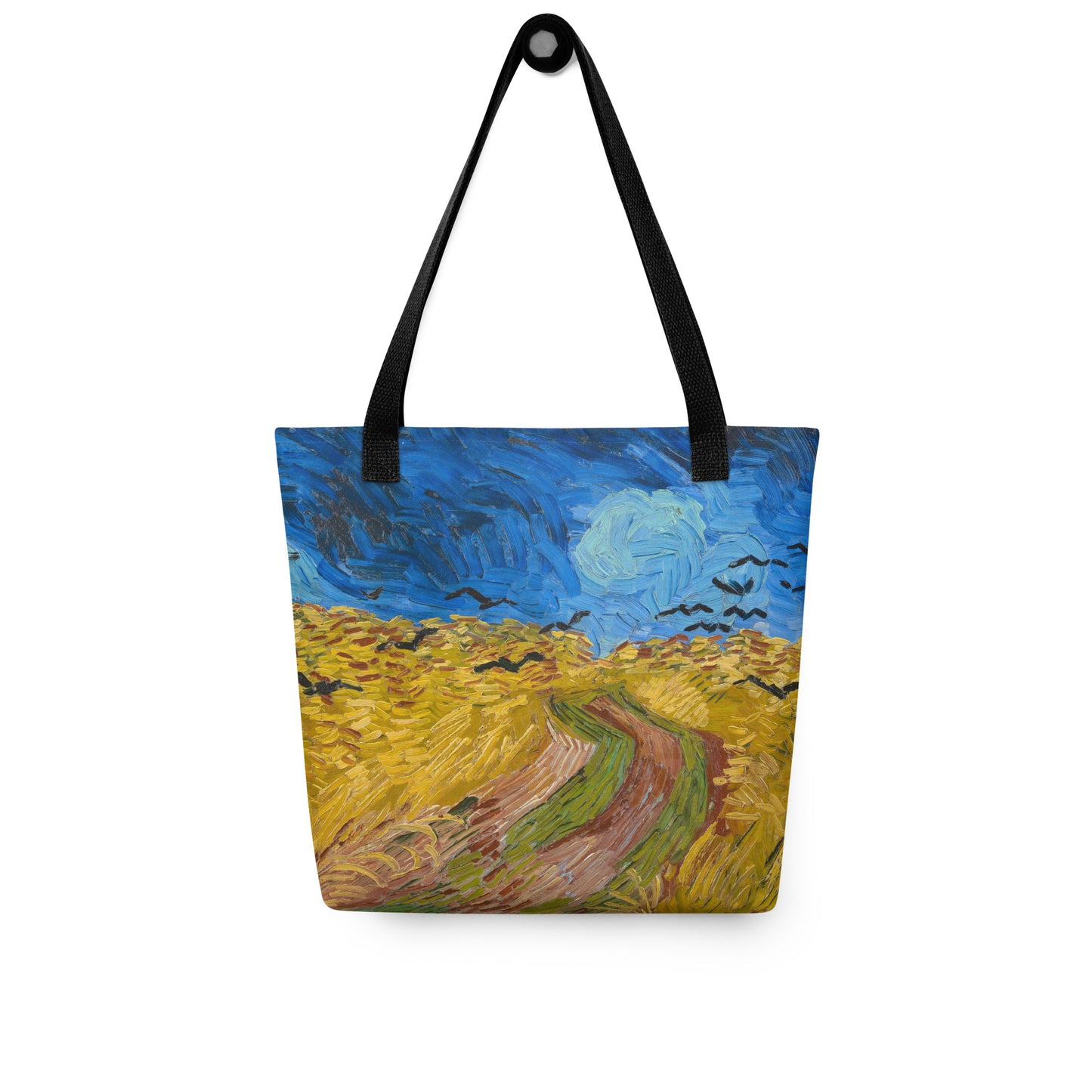 Black - Van Gogh Tote Bag – Wheatfield with Crows as Bold Streetwear