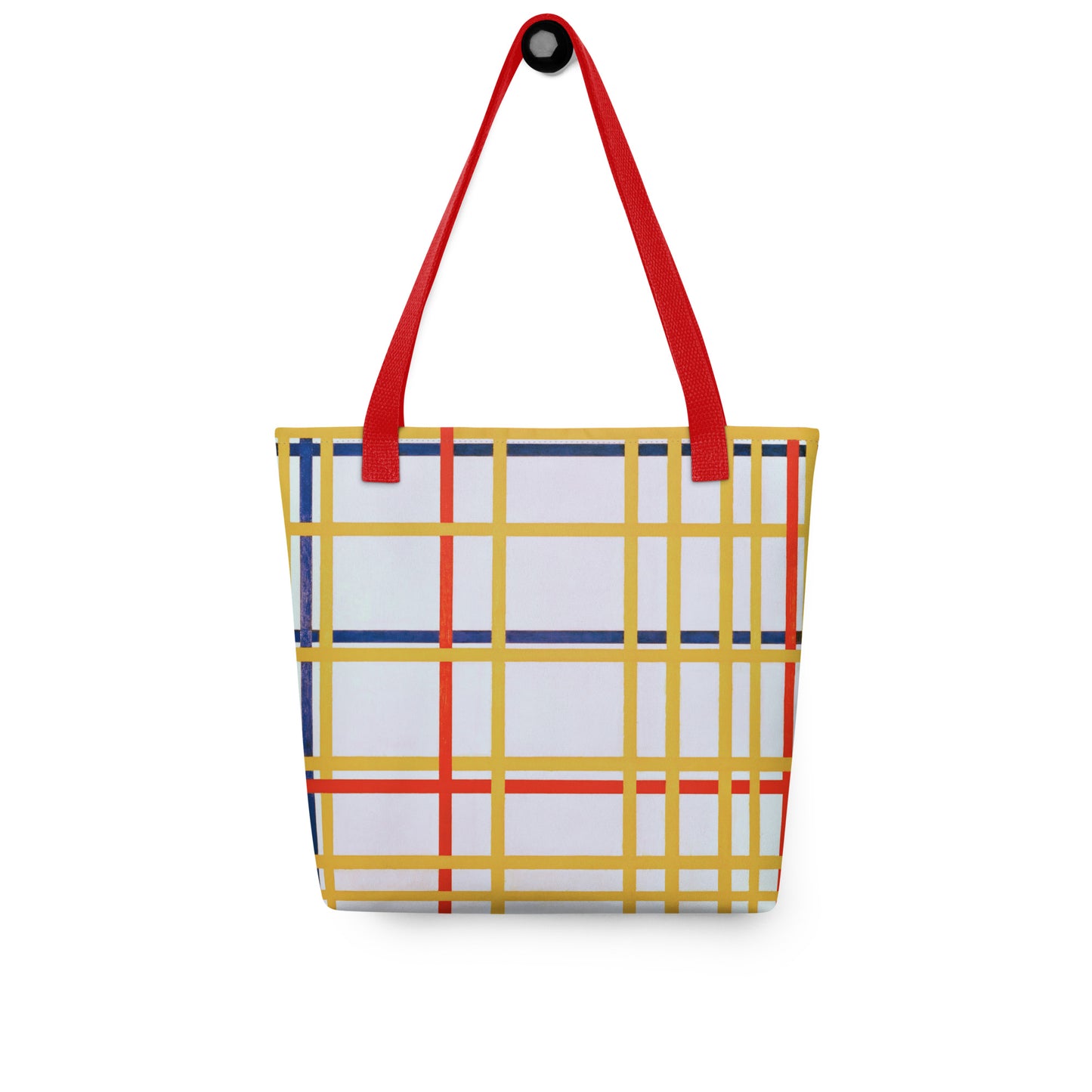 Red - Mondriaan New York Tote Bag – Abstract Geometry Meets Urban Chic