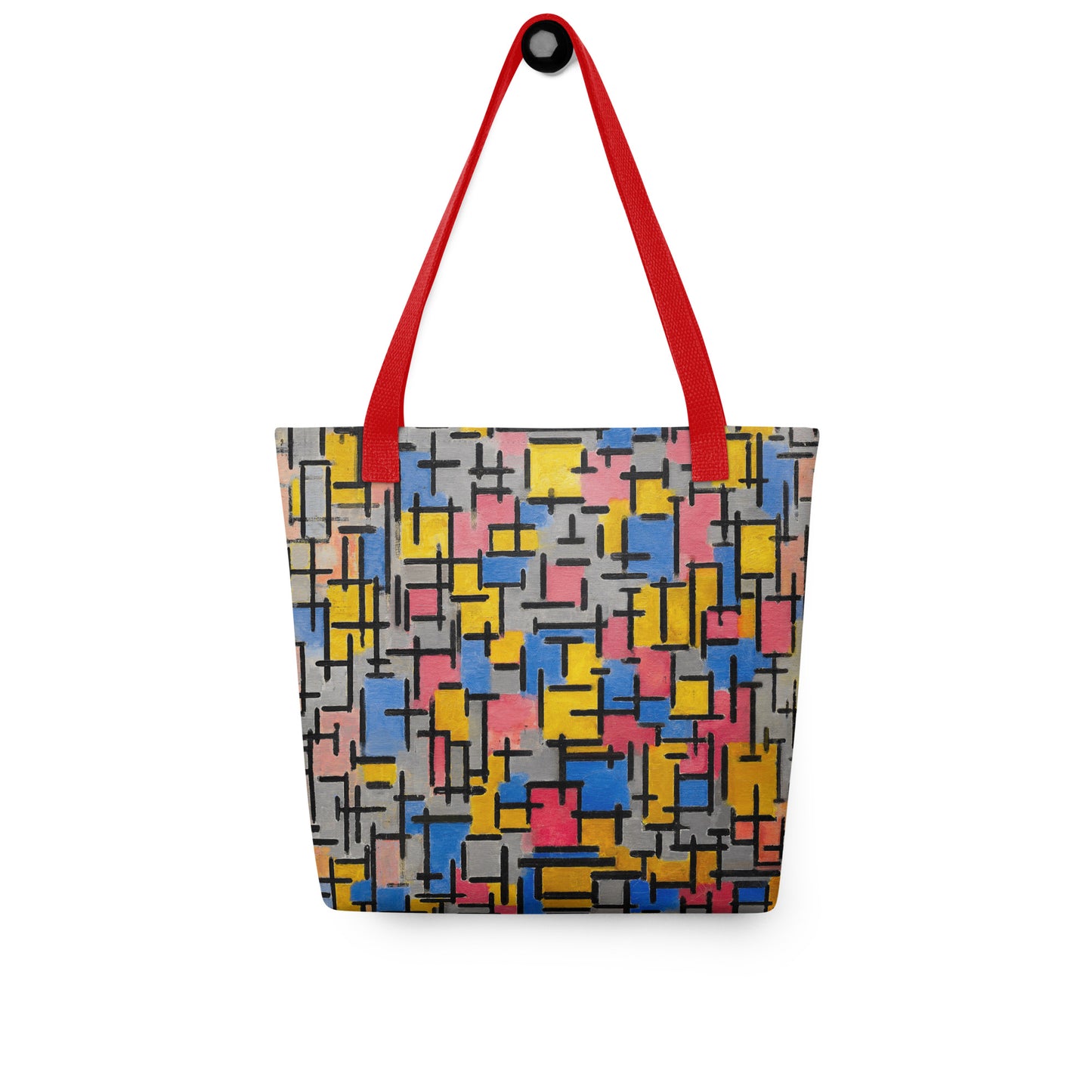 Red - Mondriaan Composition Tote Bag – Minimalist Art in Motion